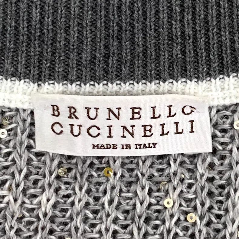 Brunello Cucinelli Brunello Cucinelli Gray Sequined Linen V-neck Sleeveless K Size M / US 6-8 / IT 42-44 - 5 Thumbnail