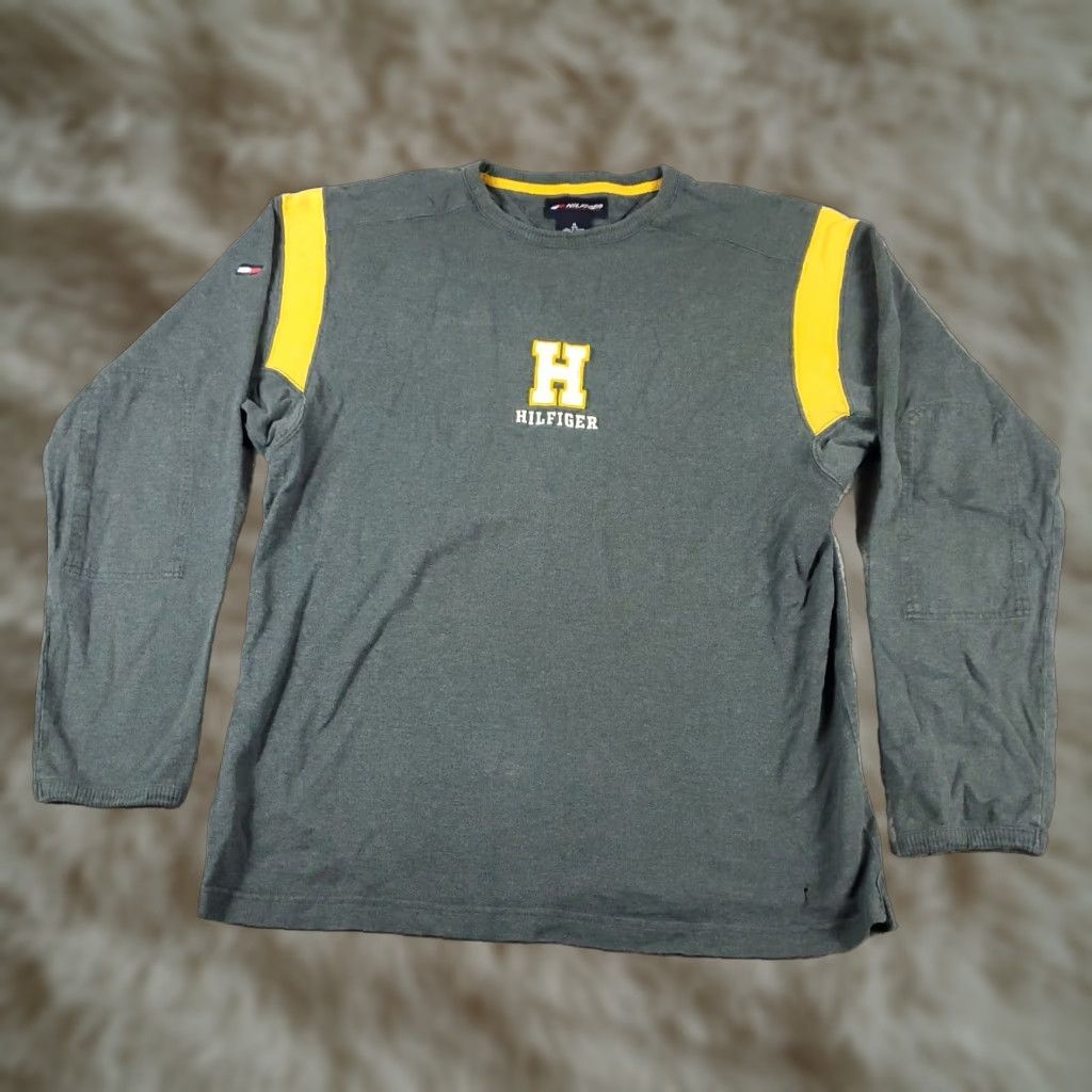 Tommy Hilfiger Tommy Hilfiger Mens Gray Crew Neck Sweater Medium Cotton Long Sleeve Pullover Size US M / EU 48-50 / 2 - 1 Thumbnail