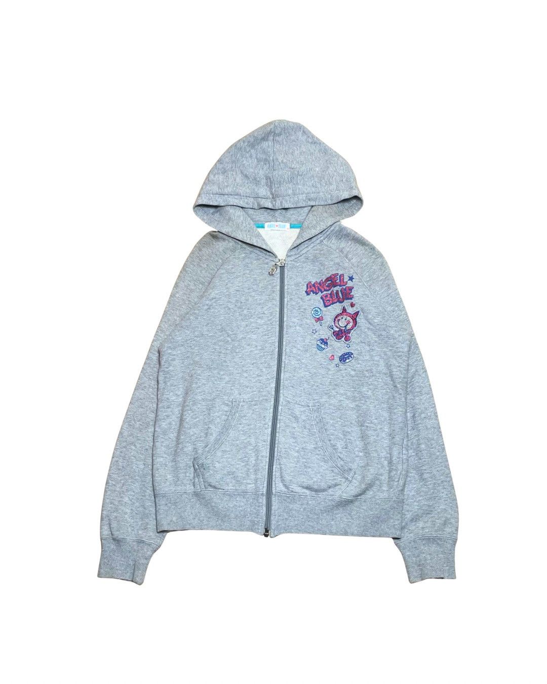 Angel Blue Angel Blue "Nakamura-kun" Graphic Grey Hoodie Size M / US 6-8 / IT 42-44 - 1 Thumbnail