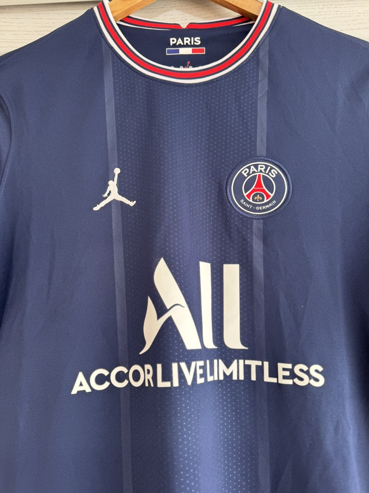 Jordan Brand × Nike Messi #30 PSG 2021-2022 Home Women’s Soccer Jersey Kit Shirt Size US L / EU 52-54 / 3 - 11 Thumbnail