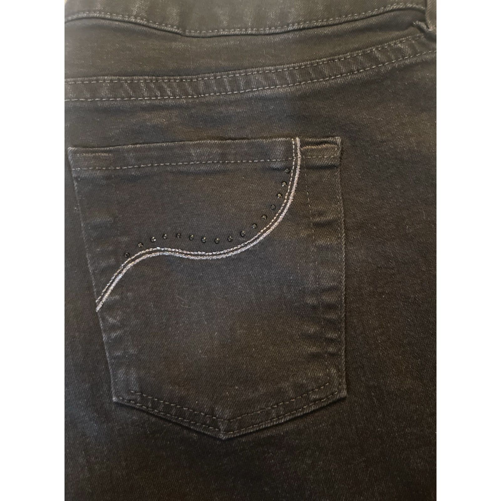Lee Lee Riders By Lee Women's Jeans 10 M Mid Rise Straight Black Stretch Denim 32x32 Size 32" / US 10 / IT 46 - 4 Thumbnail