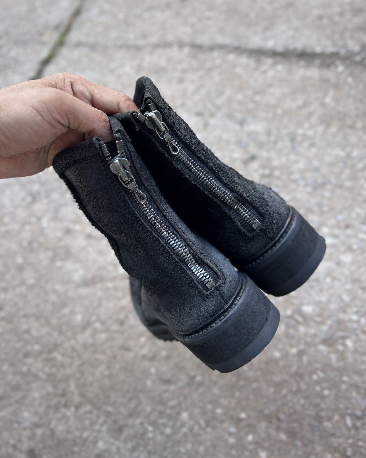 Julius Julius_7 SS16 Angel_s Blistered Reverse Cow Back Zip Boots Size US 8.5 / EU 41-42 - 8 Thumbnail