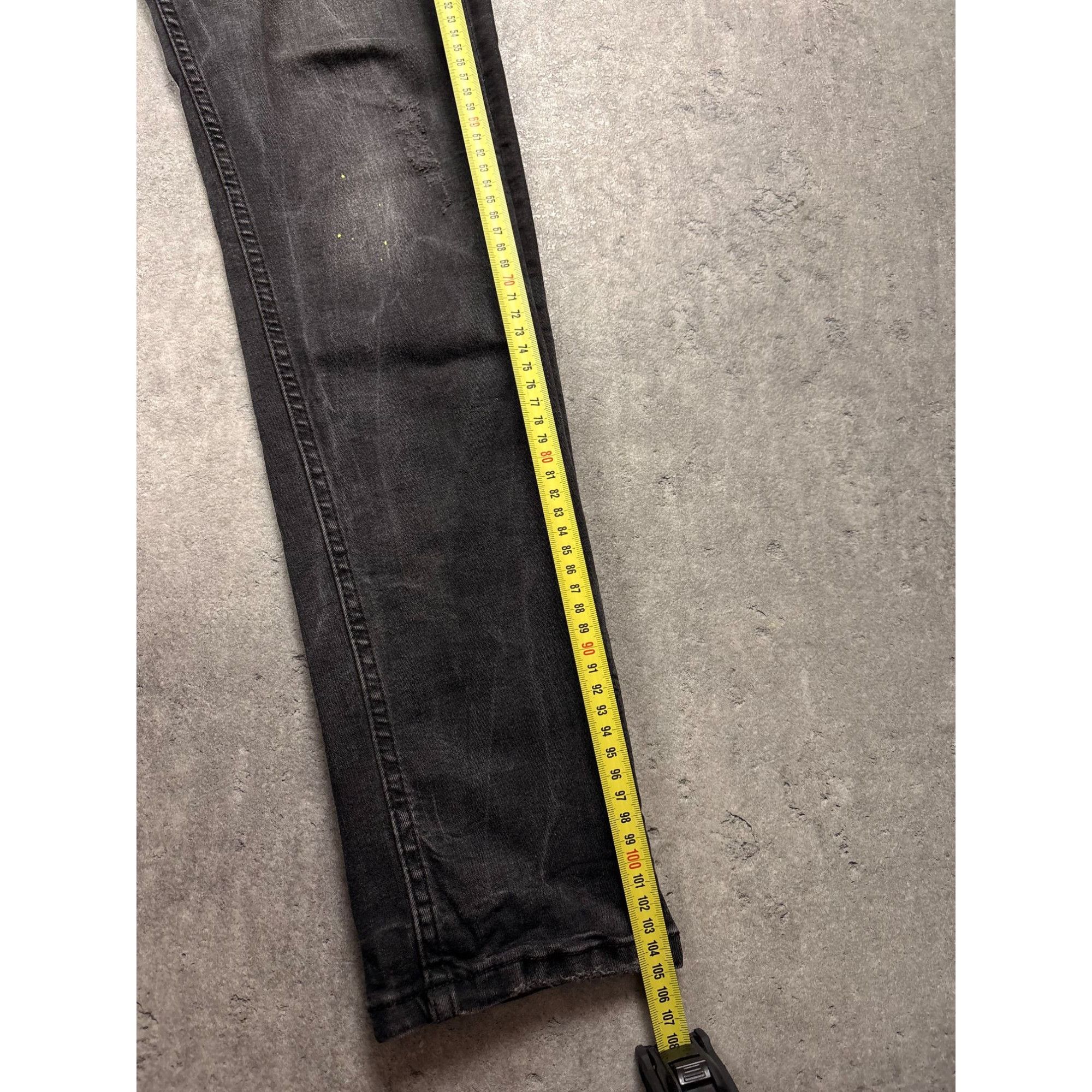 Dsquared2 Dsquared2 Mens Slim-Fit Black Denim Jeans With Distressed De Size US 32 / EU 48 - 7 Thumbnail