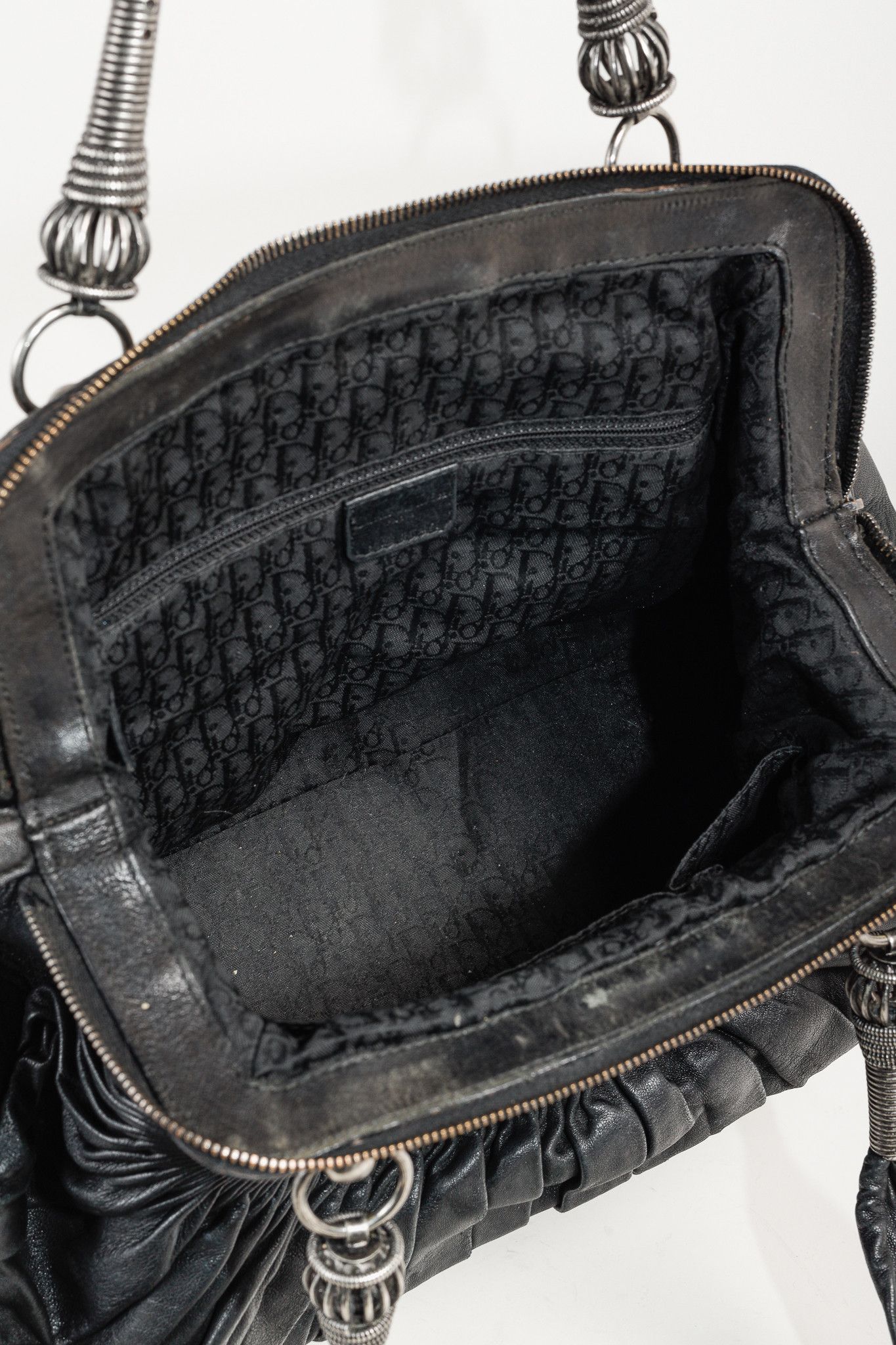 Dior Dior AW/07 Le Plisse Black Large Zipped Frame Bag Size ONE SIZE - 12 Thumbnail