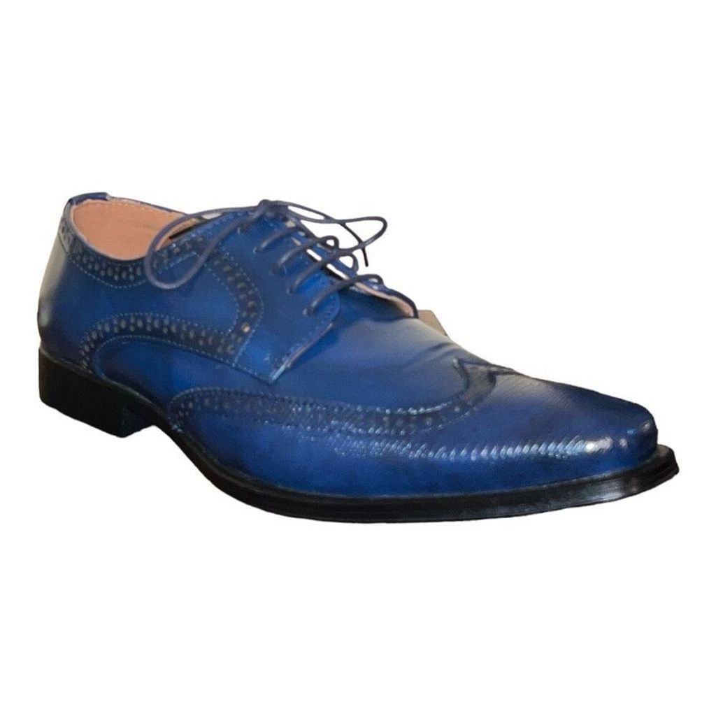 Other Antonio Cerrelli Navy Blue Lizard Print Vegan Leather Size US 10 / EU 43 - 1 Thumbnail