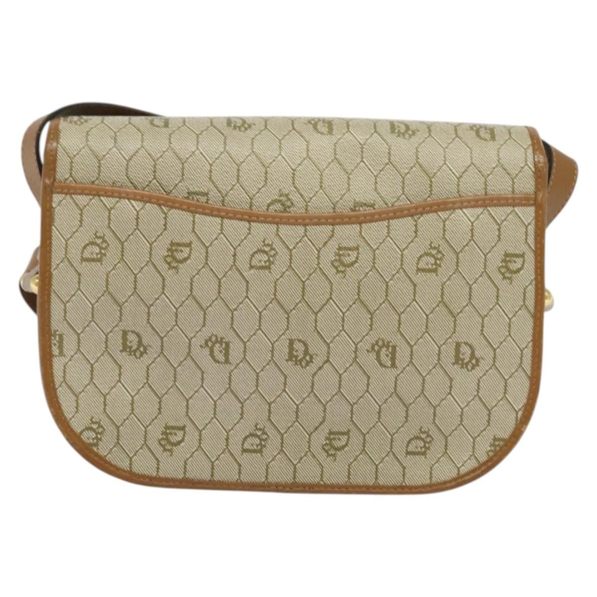 Dior DIOR Honeycomb Canvas Shoulder Bag Pvc Beige Gold Size ONE SIZE - 3 Thumbnail