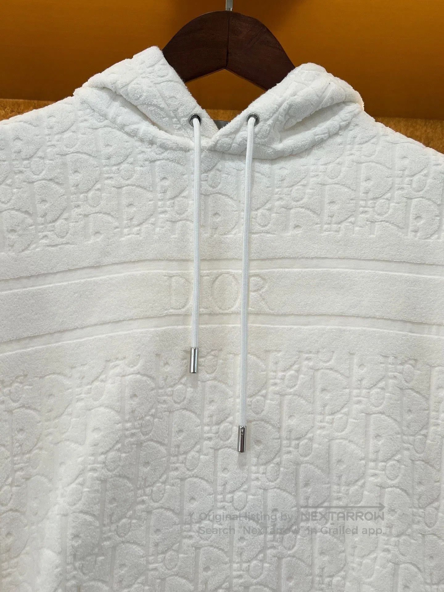 Dior Dior White All-Over Print Terry Hoodie. Size US S / EU 44-46 / 1 - 3 Thumbnail
