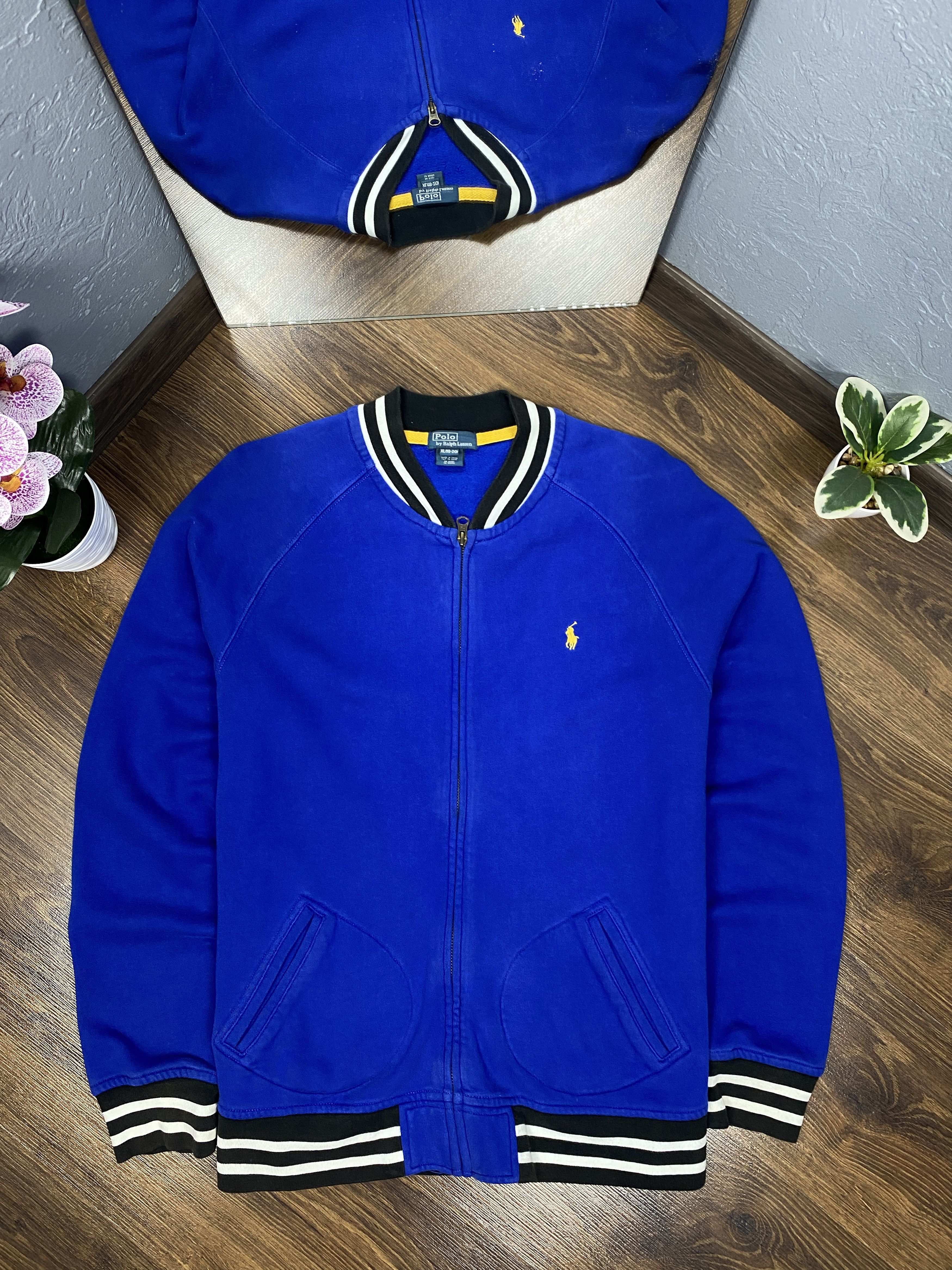 Polo Ralph Lauren × Ralph Lauren Polo Ralph Lauren Vintage Cotton Bomber Jacket Hoodie Size US S / EU 44-46 / 1 - 1 Thumbnail