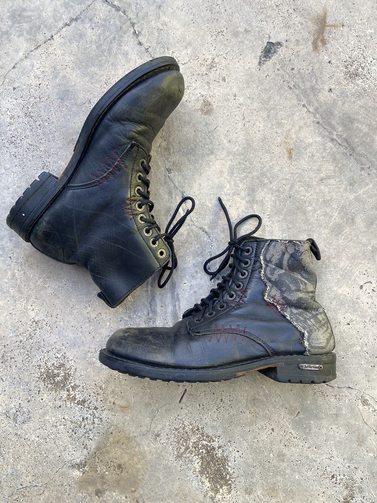 Affliction 2000’s Affliction “Stitched Soul” Deviant Distressed Boots Size US 9.5 / EU 42-43 - 2 Thumbnail