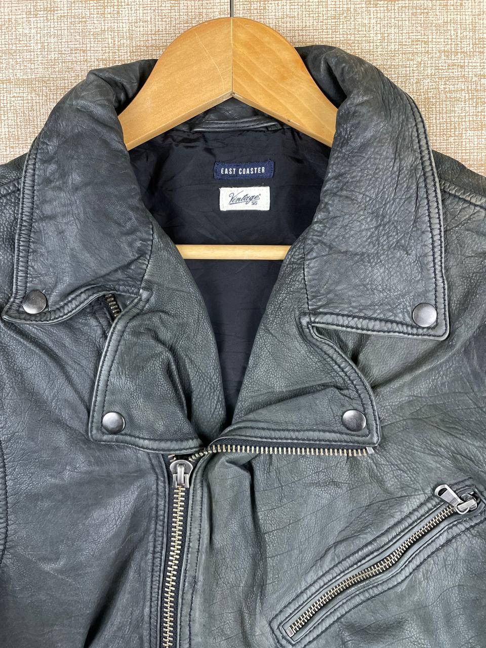 Vintage Vintage East Coaster Double Collar Bikers Leather Jacket Size US M / EU 48-50 / 2 - 7 Thumbnail
