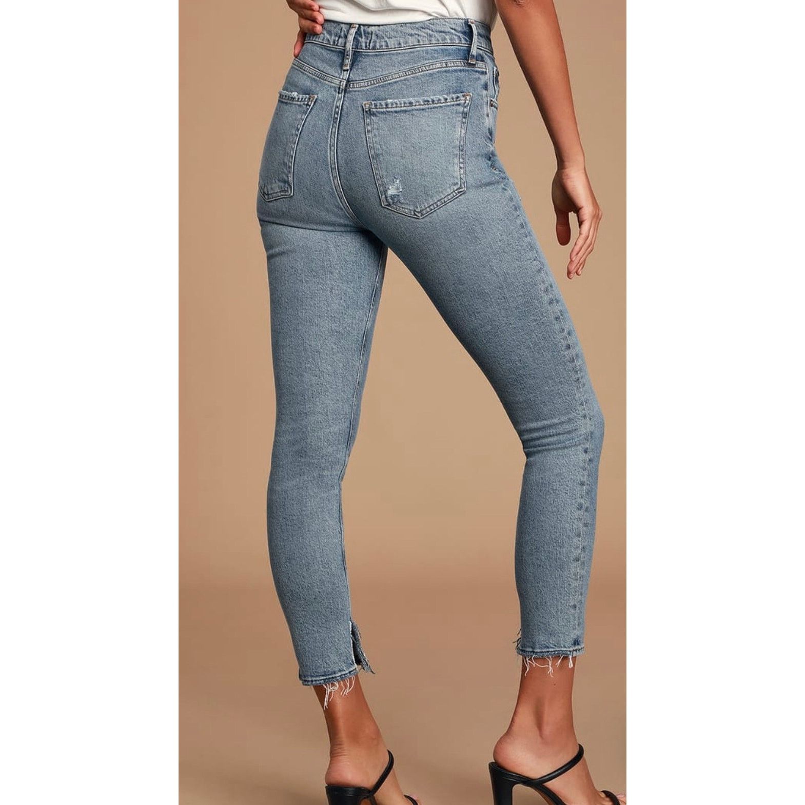Agolde Agolde- Nico / High Rise Light Blue Slim Leg Jeans/ size 27 Size 27" / US 4 / IT 40 - 3 Thumbnail