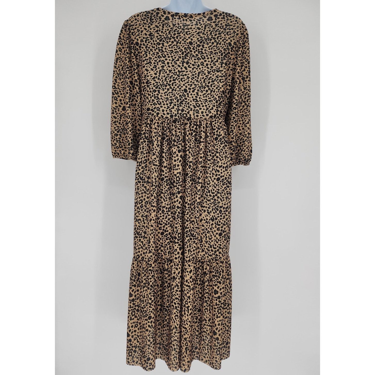 Pull & Bear Pull & Bear Leopard Print Tiered Maxi Dress Women’s Small Size S / US 4 / IT 40 - 2 Thumbnail