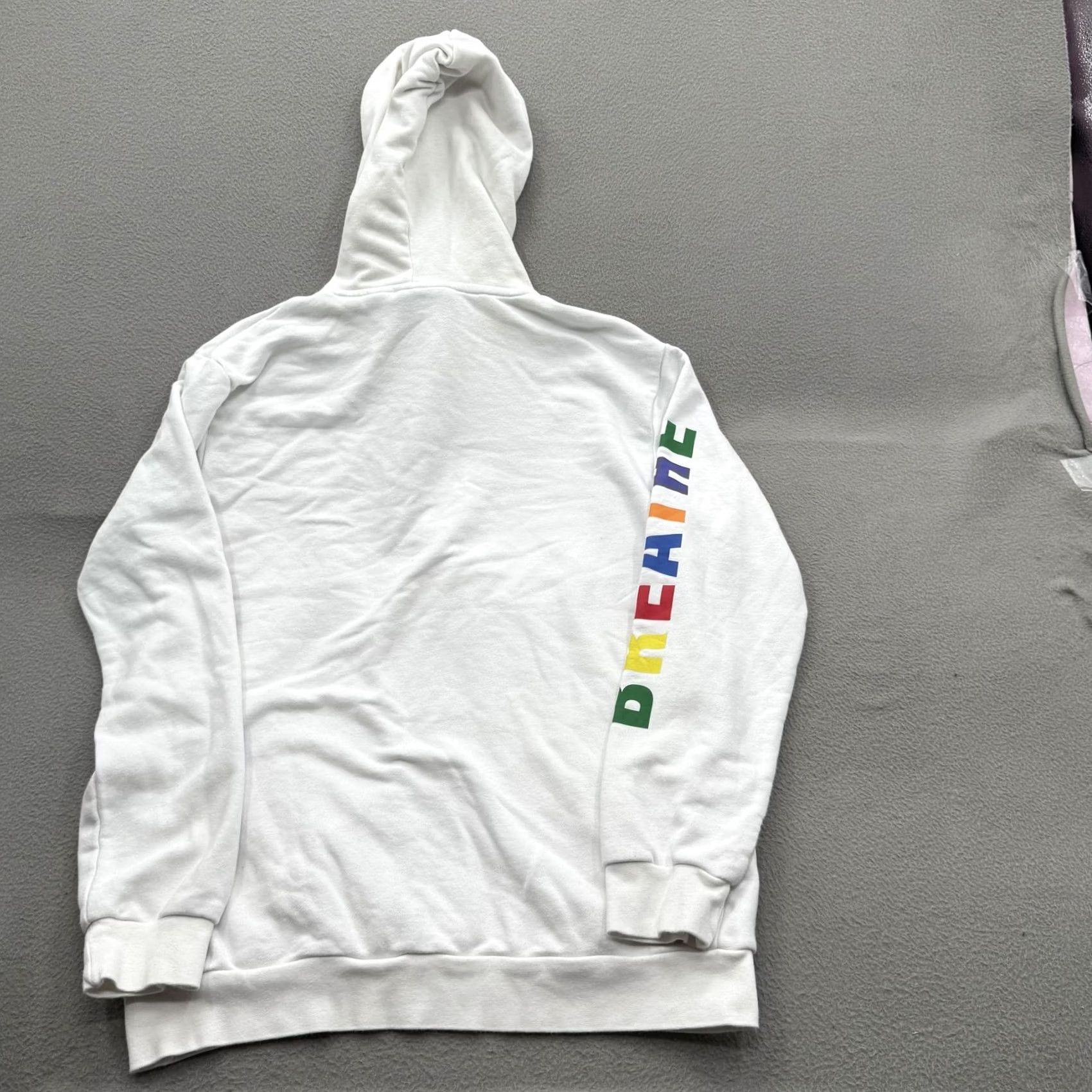 Adidas Adidas Hu Hoodie Mens Small White 1/4 Zip Graphic Print BREATHE THOUGHTS Rainbow Pocket Logo Size US S / EU 44-46 / 1 - 2 Thumbnail