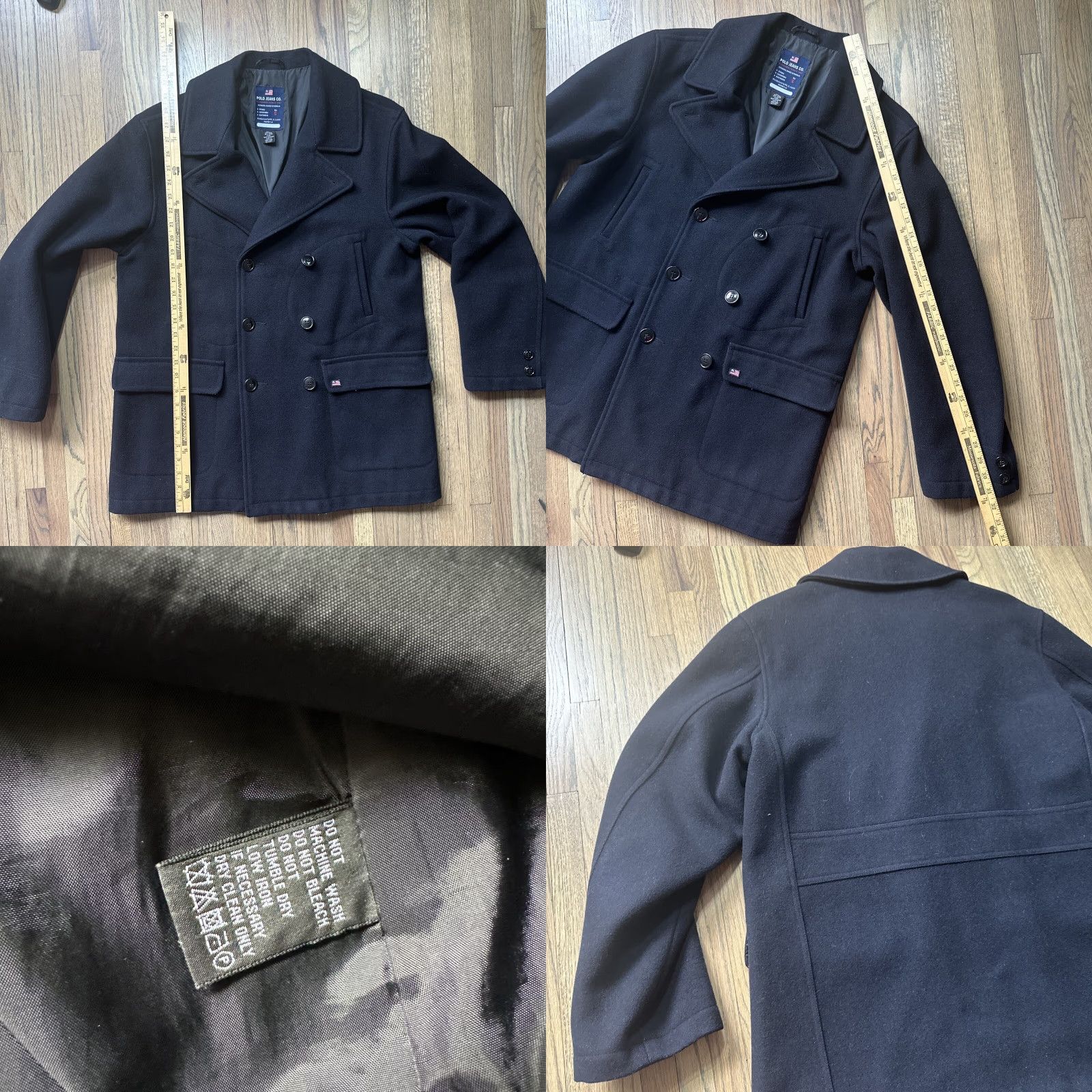Ralph Lauren Polo Jeans Co. Ralph Lauren Pea Coat Jacket Wool Blend Dark Blue S Solid Men Mens Size Small Size US S / EU 44-46 / 1 - 8 Thumbnail