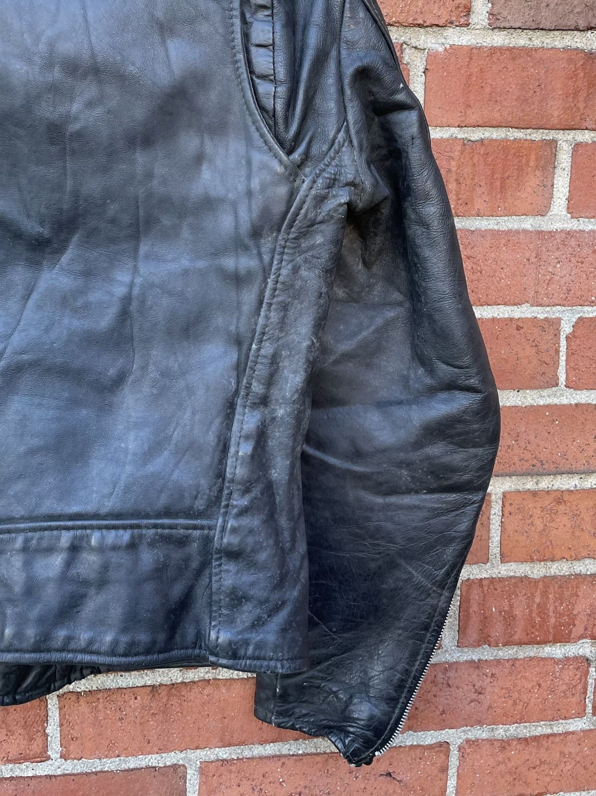 Excelled VTG 70s Excelled Size 36 Black Leather jacket Brando Size US S / EU 44-46 / 1 - 10 Thumbnail