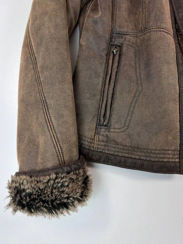 Emporio Armani Armani Jeans Womens Brown Faux Fur Lined Jacket Size M Size M / US 6-8 / IT 42-44 - 3 Thumbnail