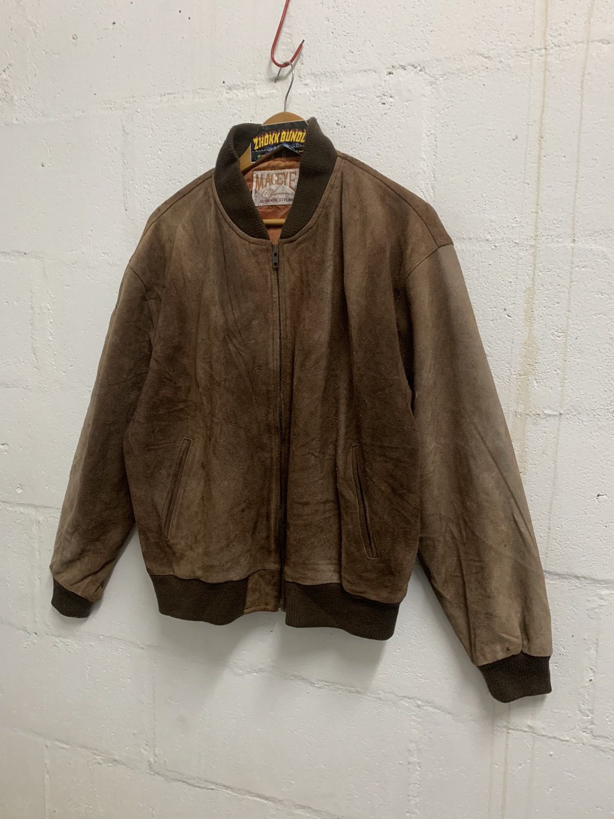 Vintage Vintage 80s Suede Leather Jacket Distressed Size US L / EU 52-54 / 3 - 2 Thumbnail