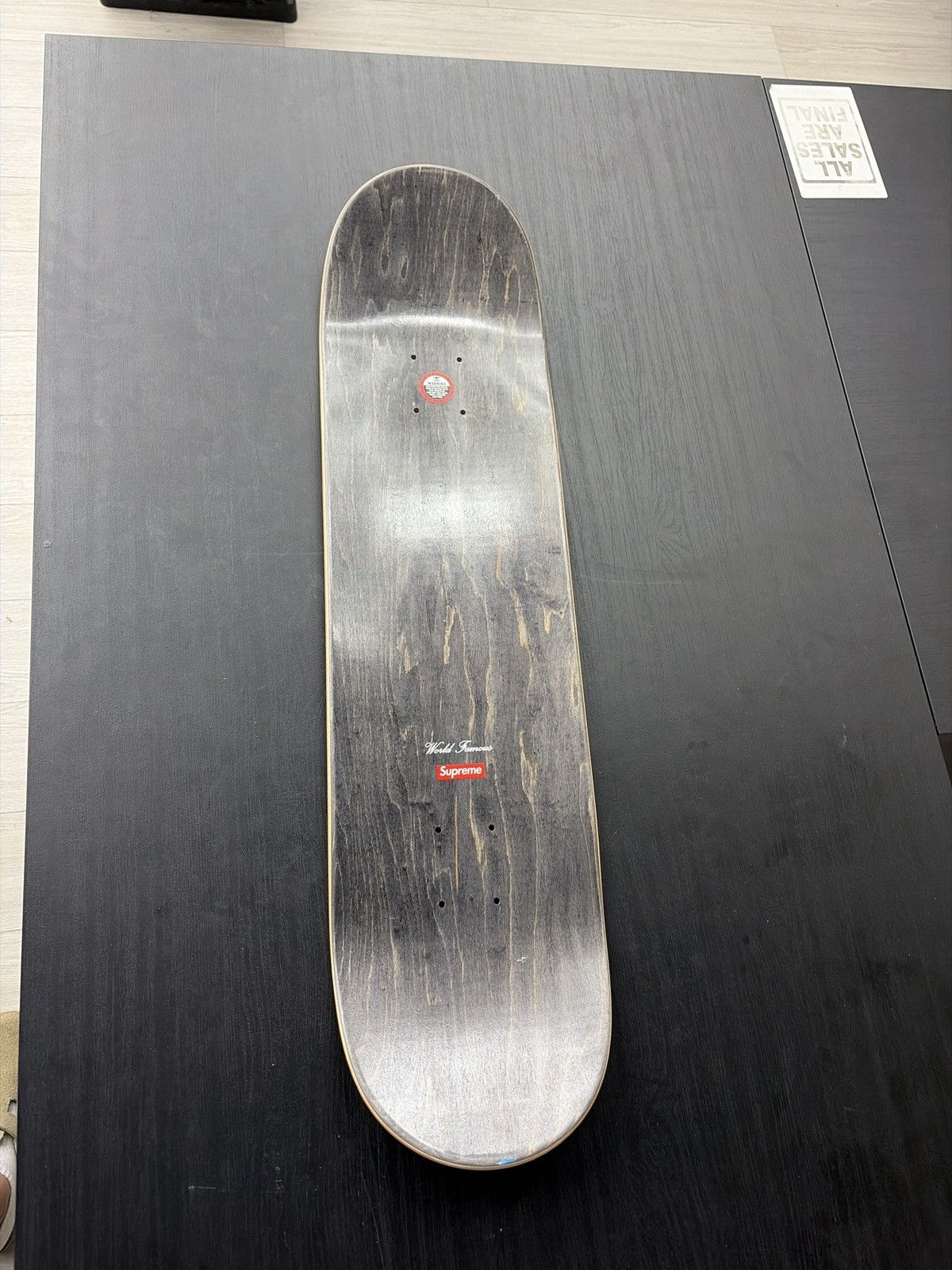 Supreme Supreme Fat Tip Skateboard Deck Black Blue Size ONE SIZE - 2 Thumbnail