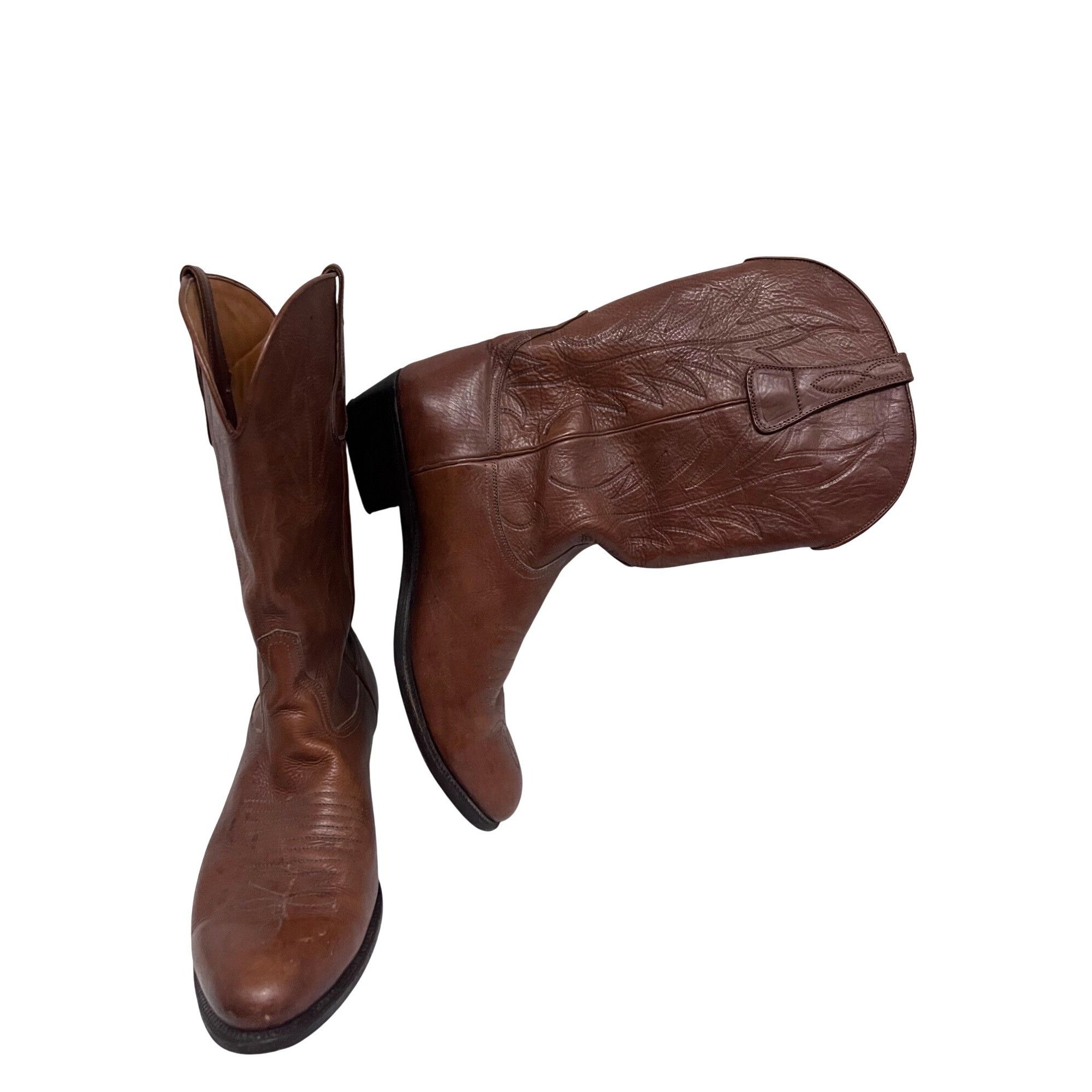 Other Arfango Mens Vintage Brown Italian Leather Western Cowboy Bo Size US 10 / EU 43 - 7 Thumbnail