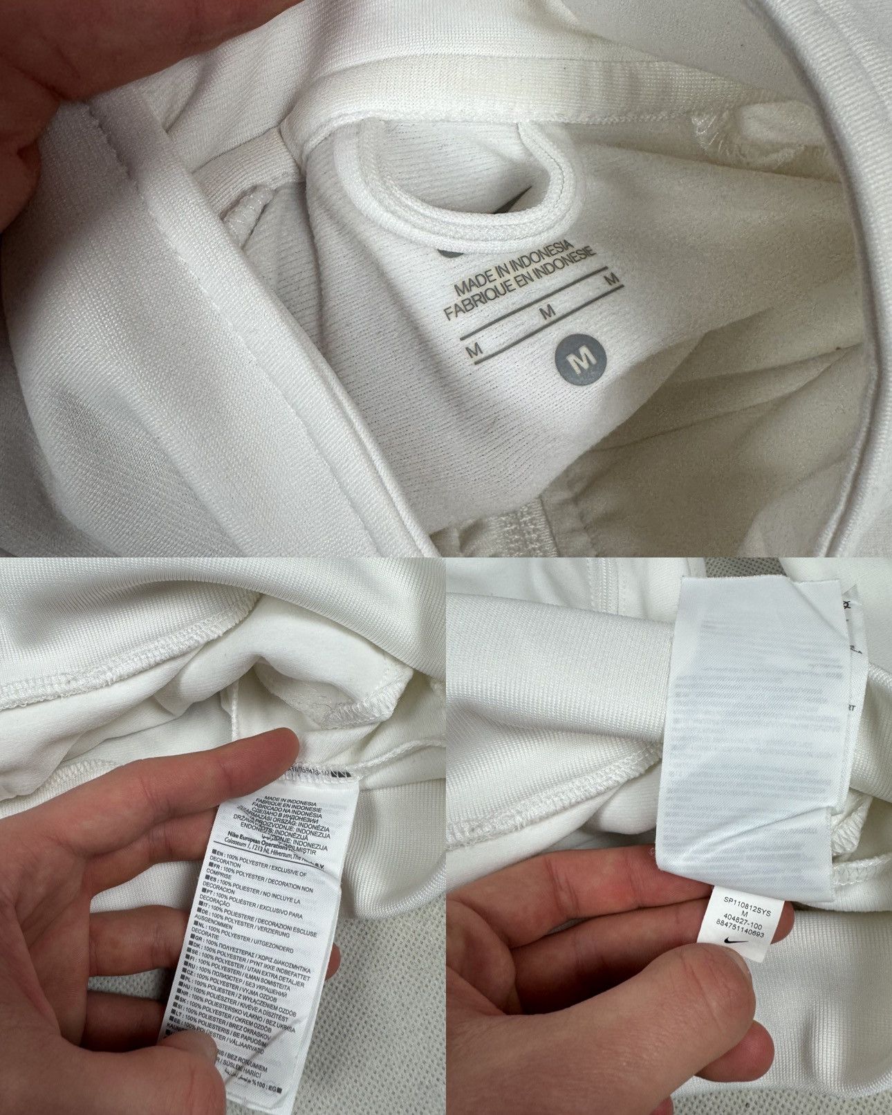 Nike × Vintage Nike Womens White Gray Spellout Full Zip Track Jacket Medium Size M / US 6-8 / IT 42-44 - 2 Thumbnail
