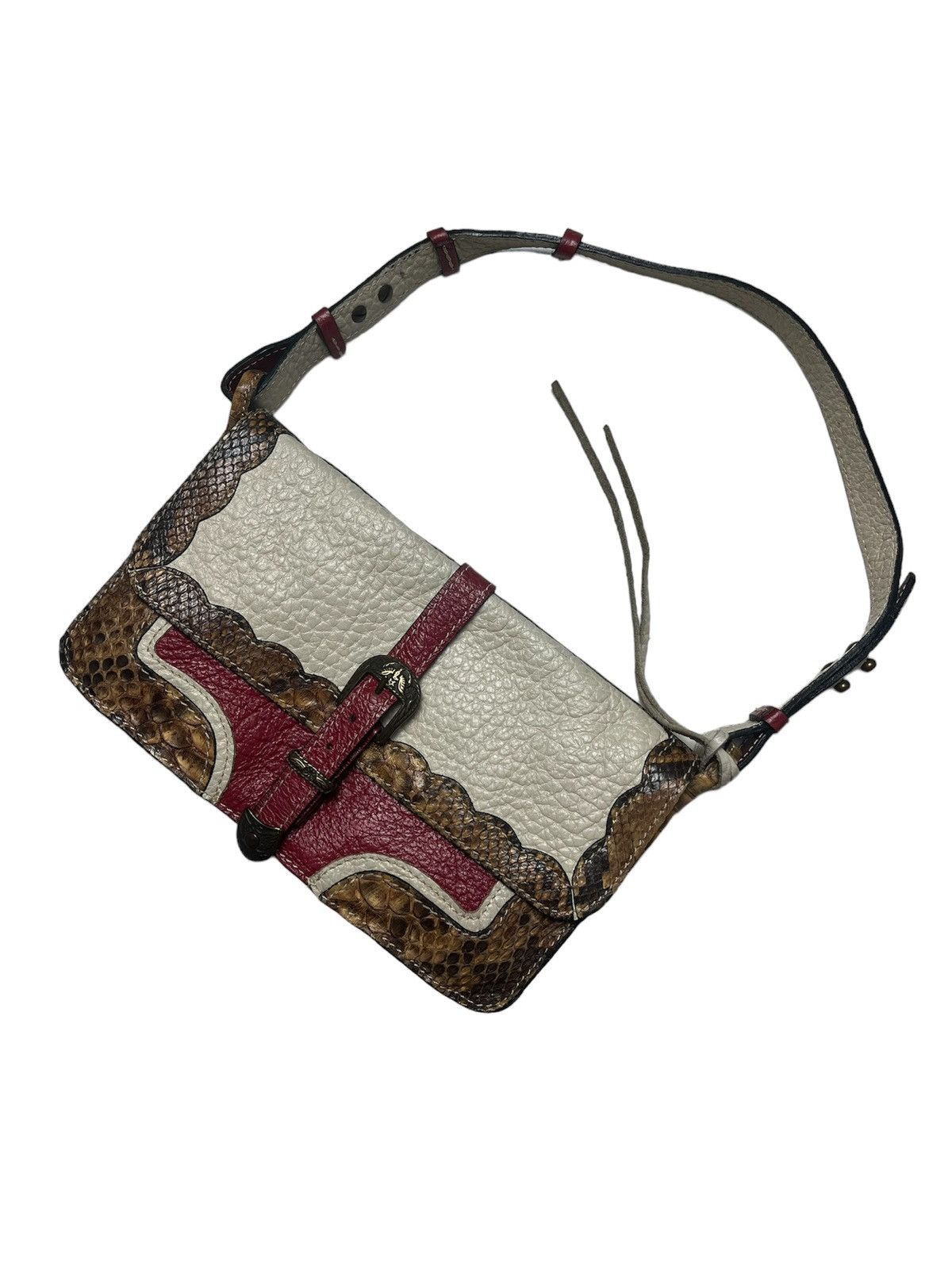 Handmade × Vintage Shoulder Bag Phyton Leather Facondini Accessori Handbag Size ONE SIZE - 2 Thumbnail