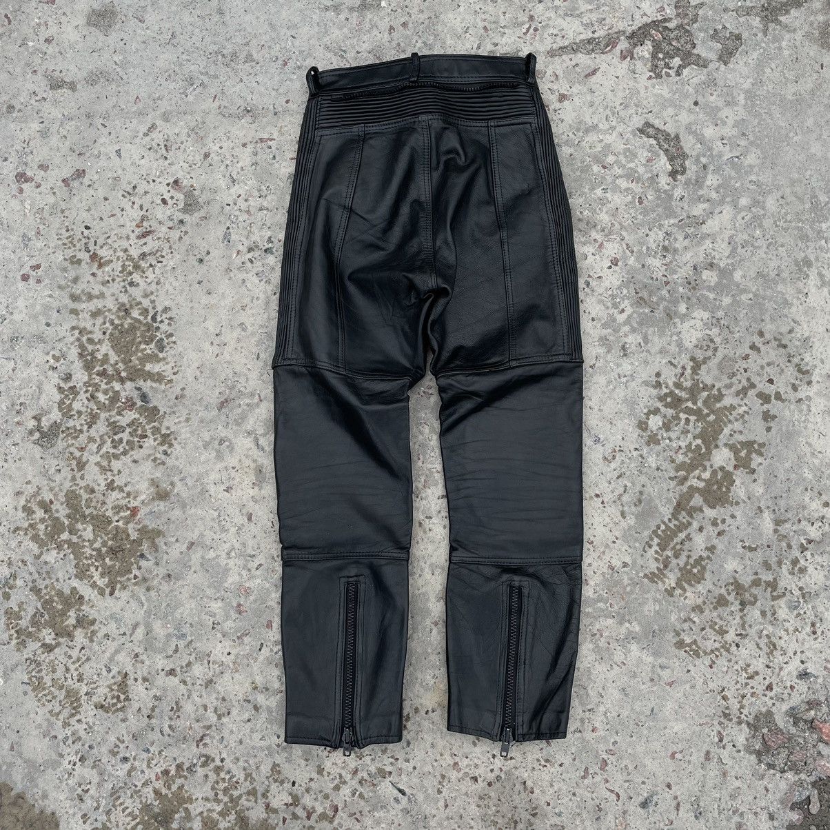 Vintage Vintage Moto Pants 38 Real Leather Y2K 90s USA Style Size 26" / US 2 / IT 38 - 2 Thumbnail
