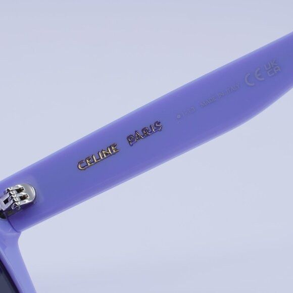 Celine Celine CL40198F 78A Sunglasses Lilac Square Frame Size ONE SIZE - 5 Thumbnail