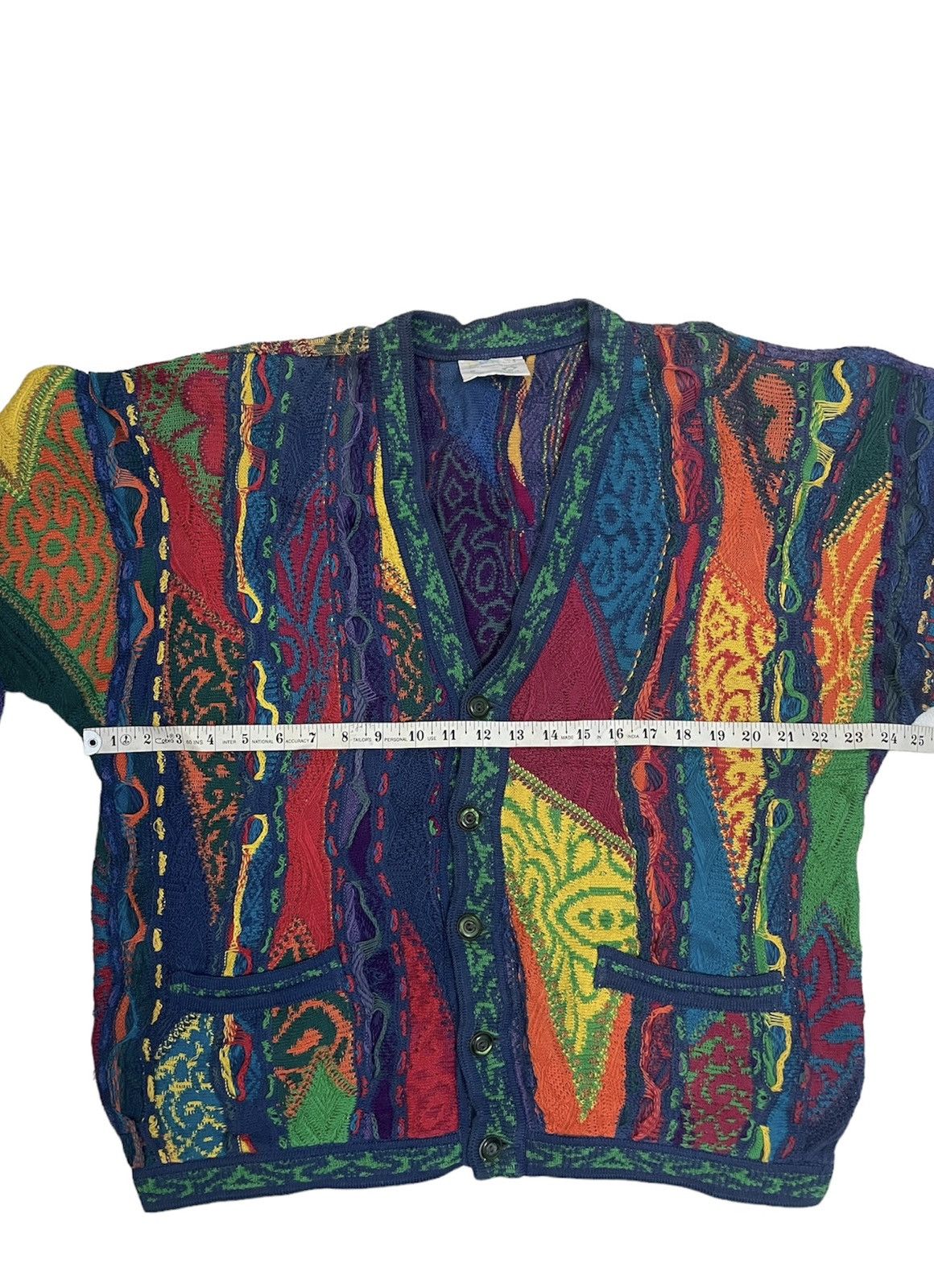 Coogi RARE Vintage 90s Coogi spongebob Multicolour cardigan Size US M / EU 48-50 / 2 - 10 Thumbnail
