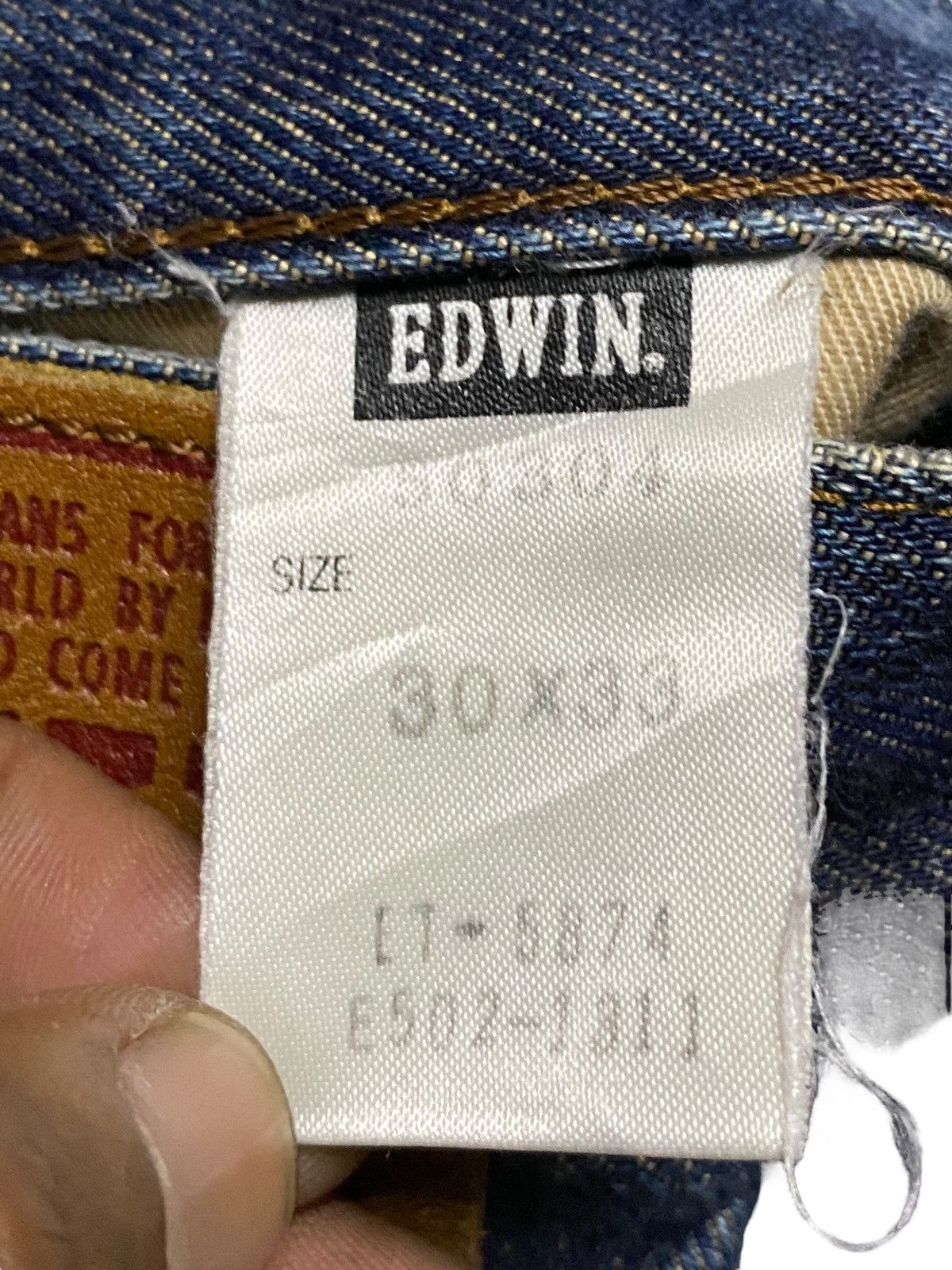 Edwin Vintage Japanese Edwin 503 Distressed Mud Wash Loose Jeans Size US 30 / EU 46 - 21 Thumbnail