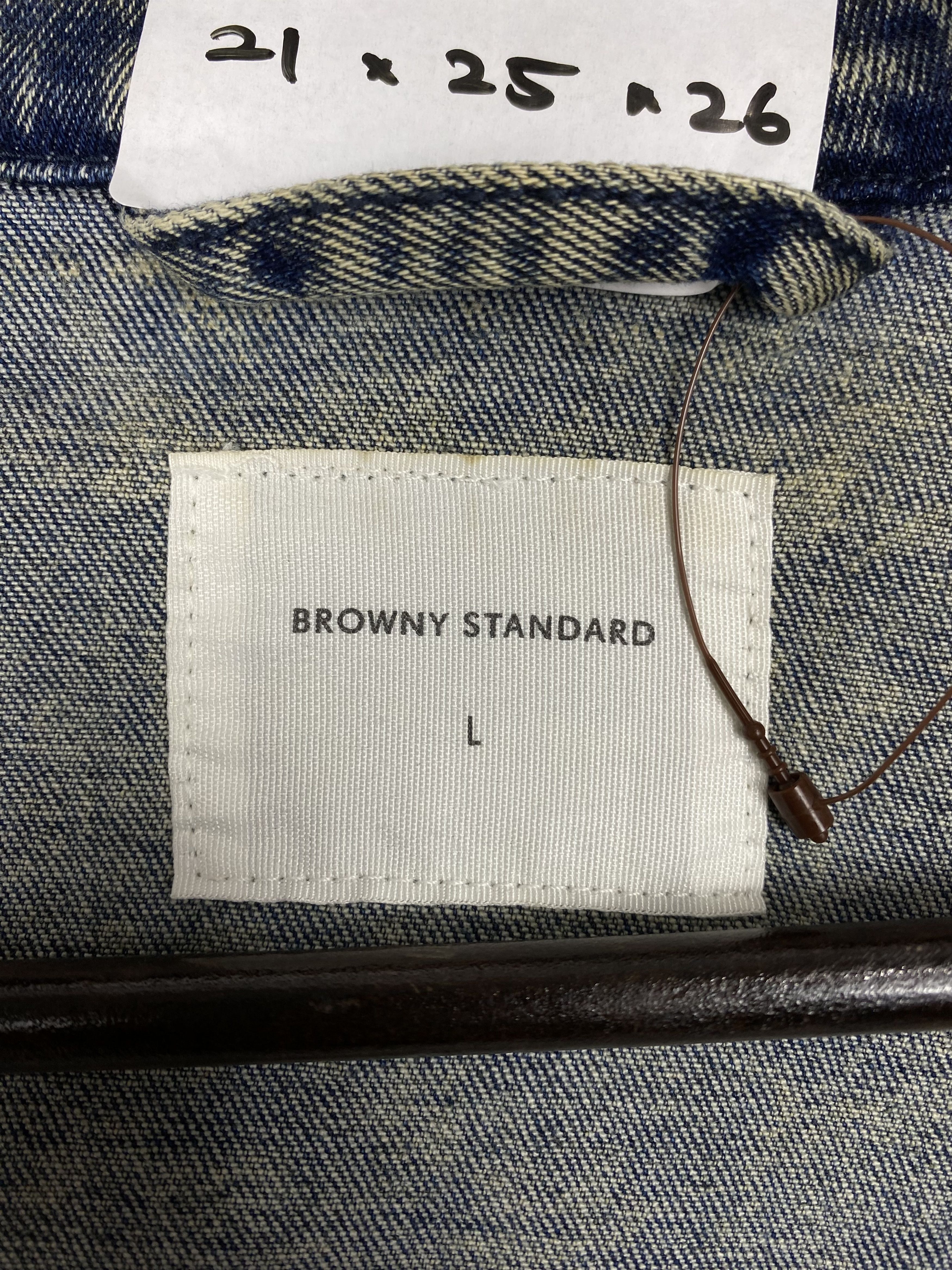 Japanese Brand Vintage Browny Standard Acid Wash Denim Jacket PJ02533 Size US L / EU 52-54 / 3 - 8 Thumbnail