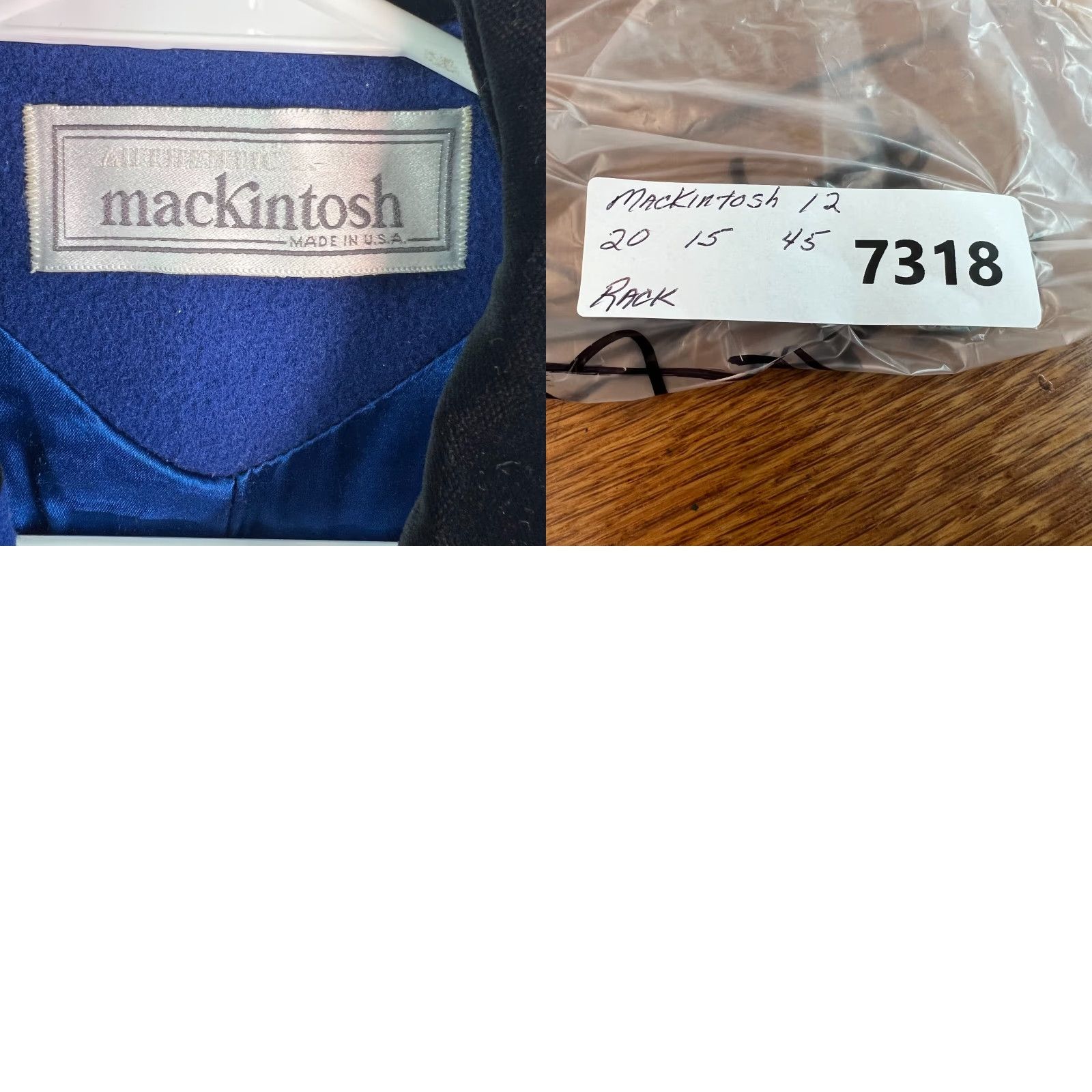 Mackintosh Mackintosh Women's Trench Coat Size 12 Blue 100% Pure Wool Long Sleeve Casual Classic Size XL / US 12-14 / IT 48-50 - 8 Thumbnail