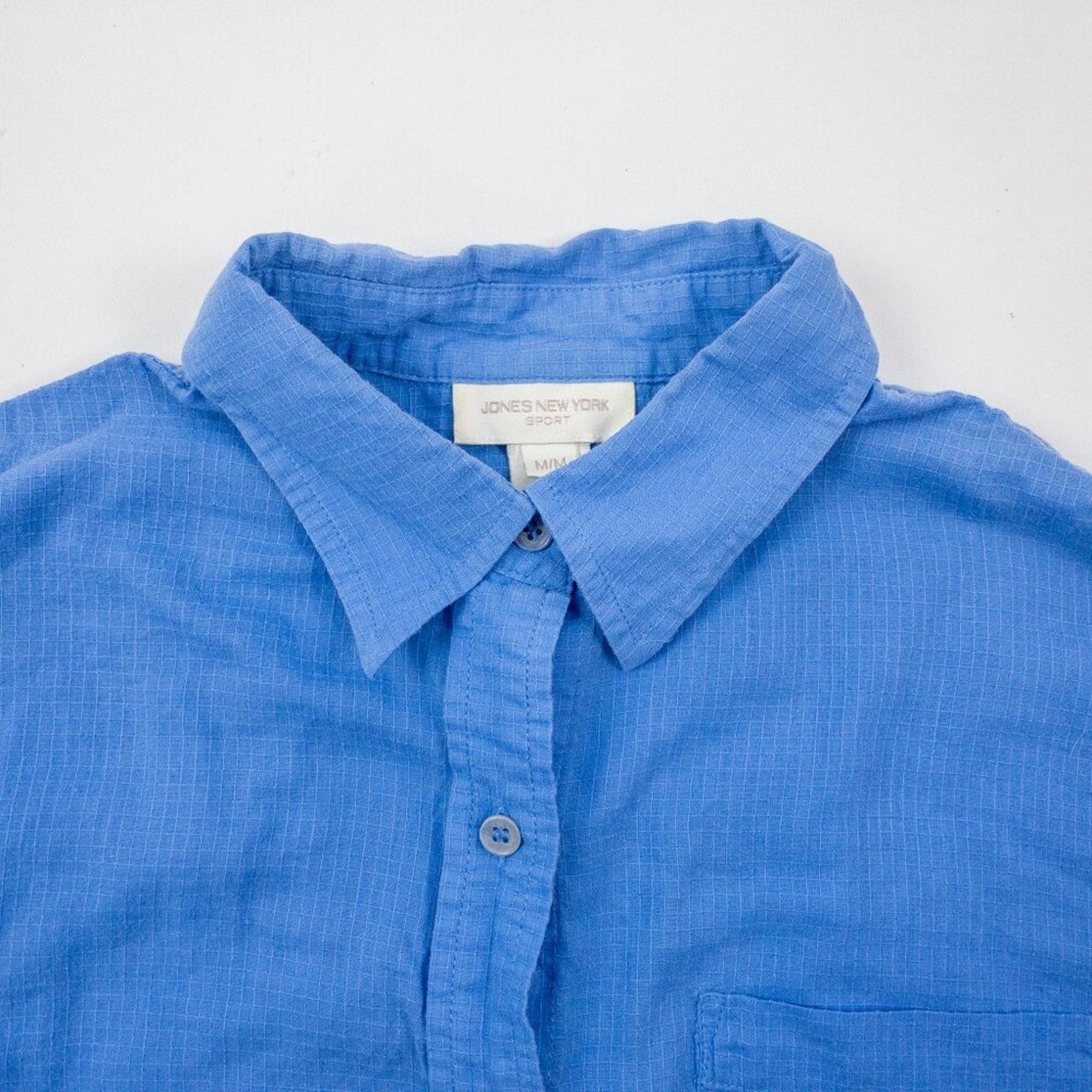 Jones New York Jones New York Blue Cotton Button Down Shirt Womens Medium Size M / US 6-8 / IT 42-44 - 2 Thumbnail
