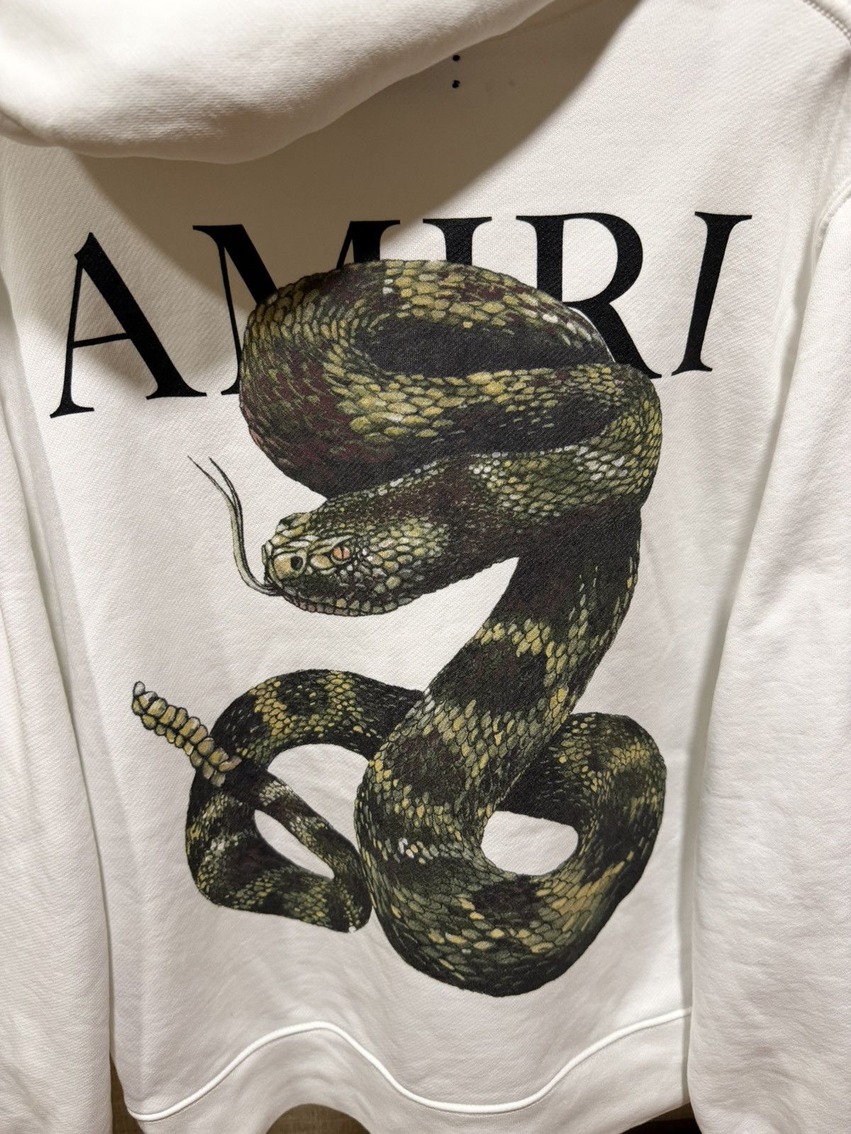 Amiri AMIRI MA SNAKE LOGO WHITE HOODIE Size US L / EU 52-54 / 3 - 5 Thumbnail