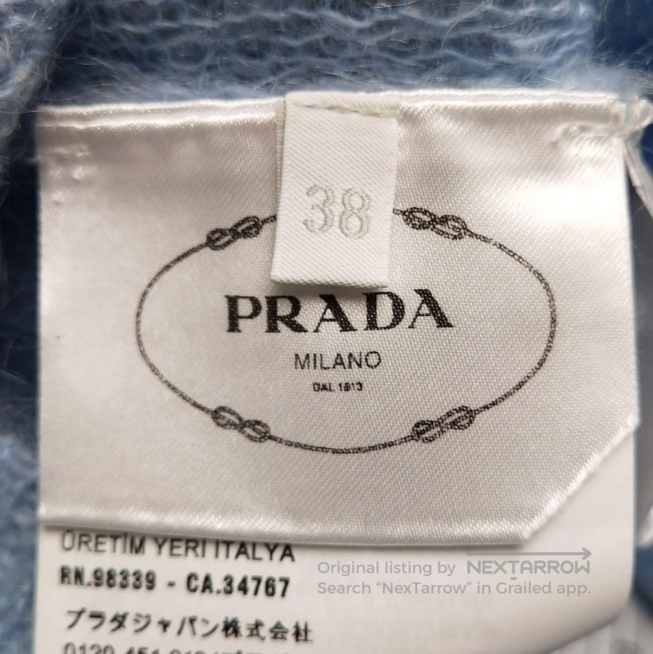 Prada Prada Soft Blue Wool Blend Polo Sweater . Size M / US 6-8 / IT 42-44 - 9 Thumbnail