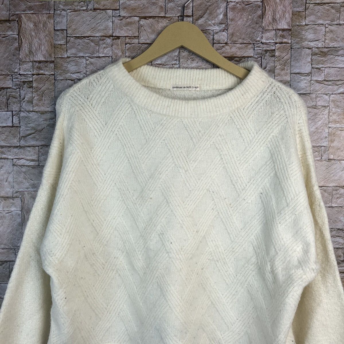 Homespun Knitwear × Japanese Brand Nice Claup White Knitwear #A749 Size M / US 6-8 / IT 42-44 - 5 Thumbnail