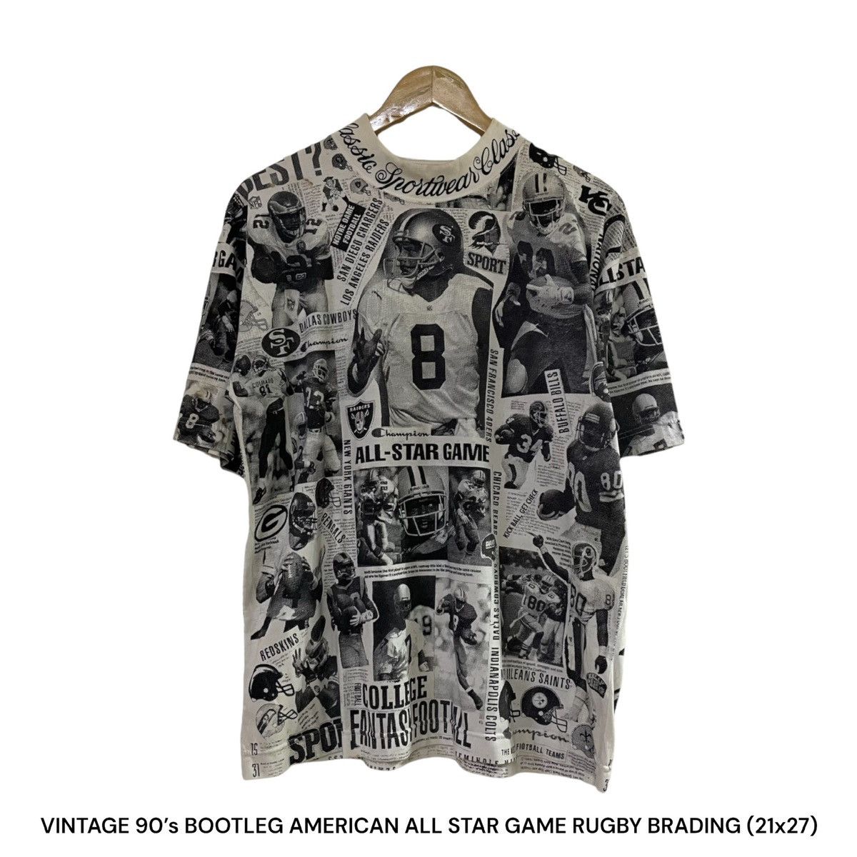 Champion Vintage Bootleg American Sport Rugby All Sponsor Size US M / EU 48-50 / 2 - 1 Thumbnail