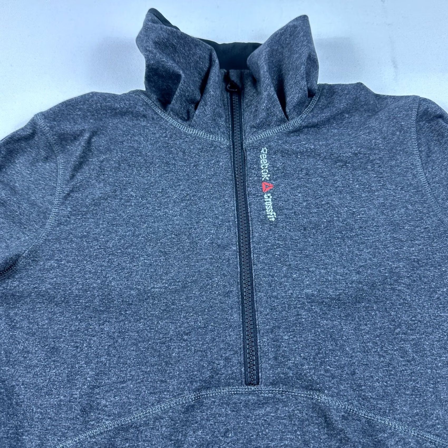 Reebok Reebok CrossFit Sweatshirt 1/2 Zip Womens Medium Gray Training Activewear Gym Size M / US 6-8 / IT 42-44 - 4 Thumbnail
