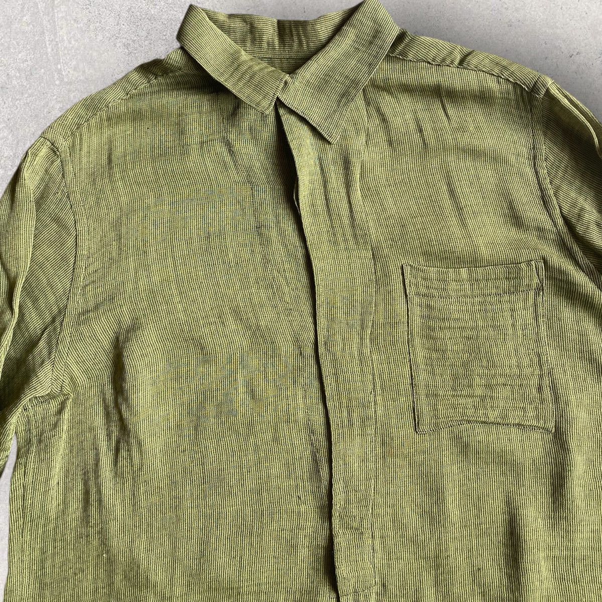 Yohji Yamamoto Y’s Rayon Blend Green Oversized Shirt Size ONE SIZE - 7 Thumbnail