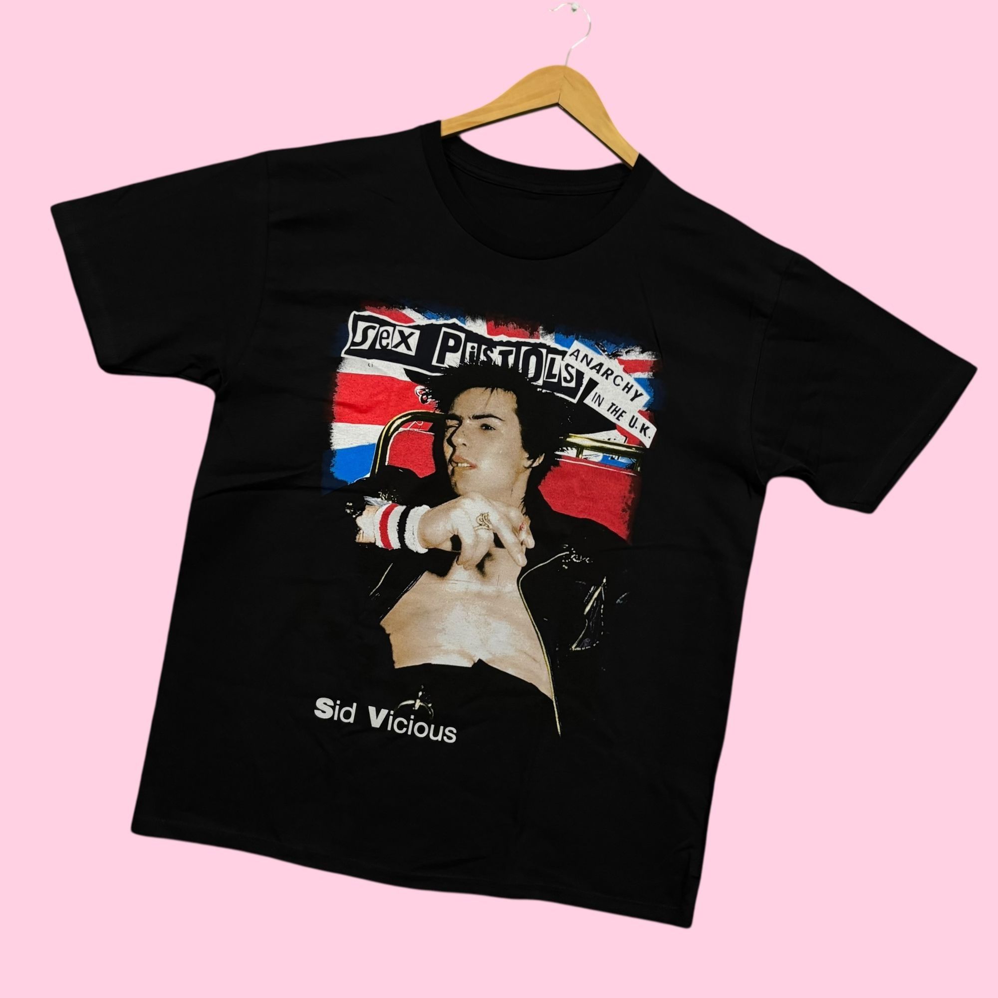 Band Tees Sex Pistols Anarchy in the UK Sid Vicious Punk Band Tee L Size US L / EU 52-54 / 3 - 3 Thumbnail