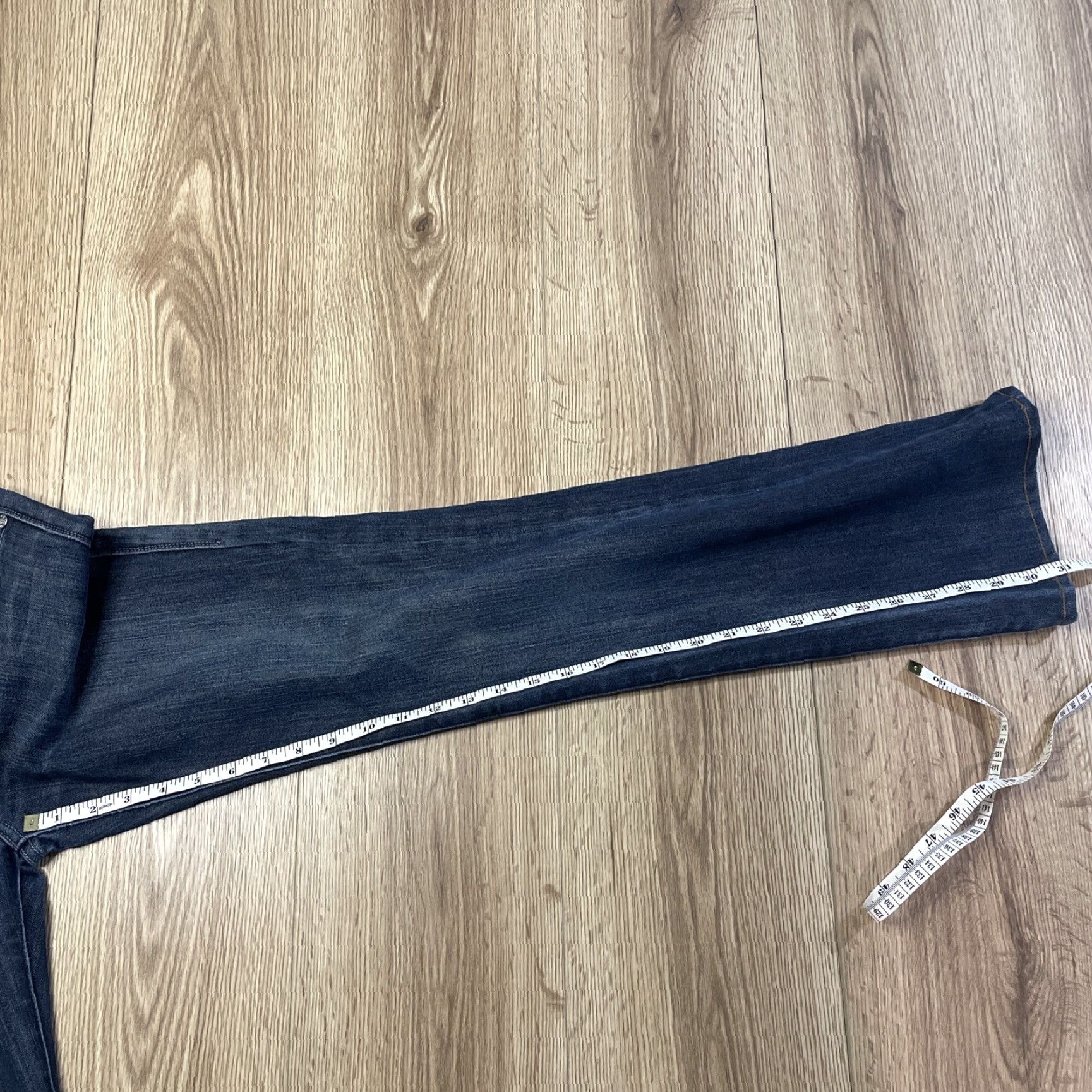Vintage VINTAGE Rock & Republic Women's Jeans Flare Size 26 Blue Cotton Low Rise 90s Womens Size 31" - 7 Thumbnail
