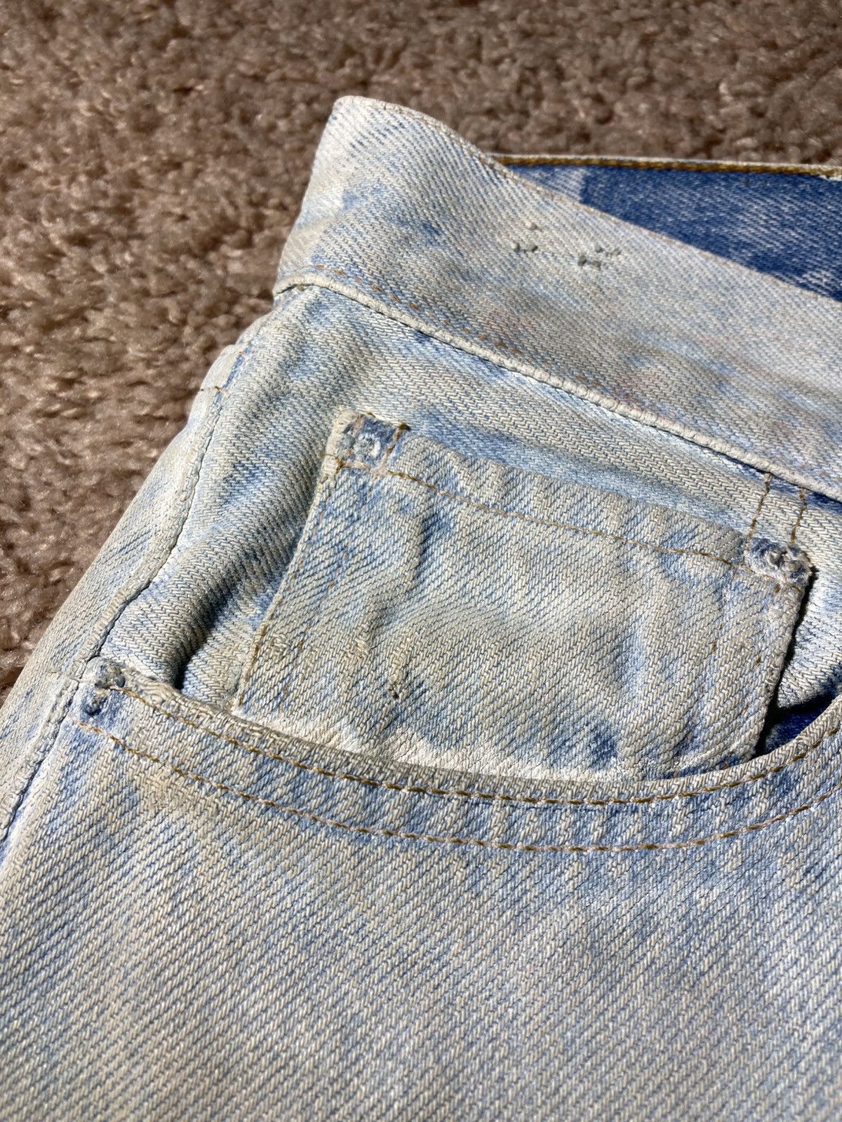 Maison Margiela SS03 Maison Margiela Artisanal Painted Denim Jean White 0 10 Size US 28 / EU 44 - 7 Thumbnail