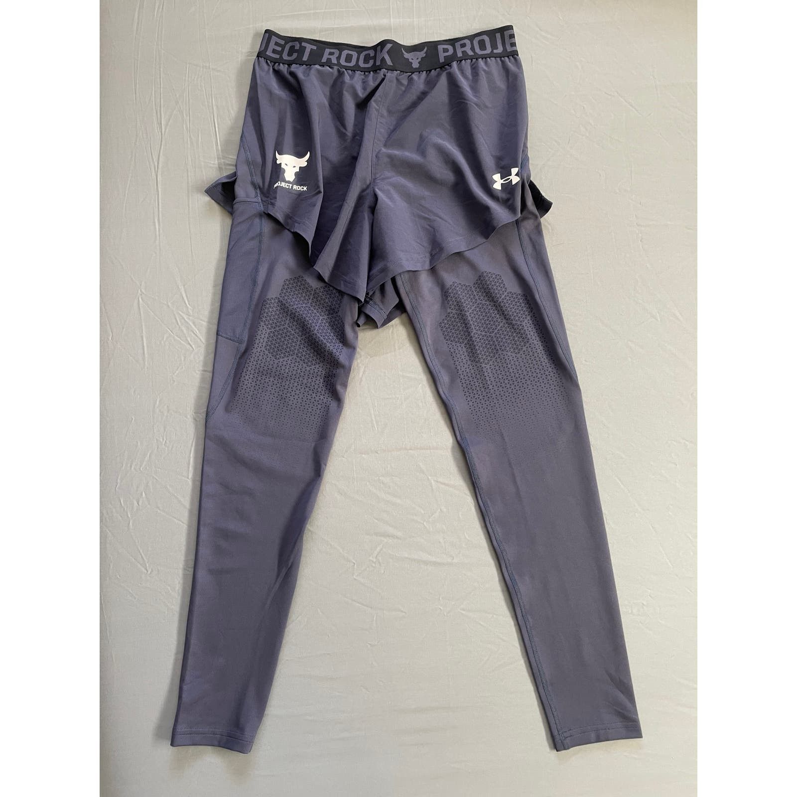 Under Armour Mens Large Project Rock Compression Leggings/Sh