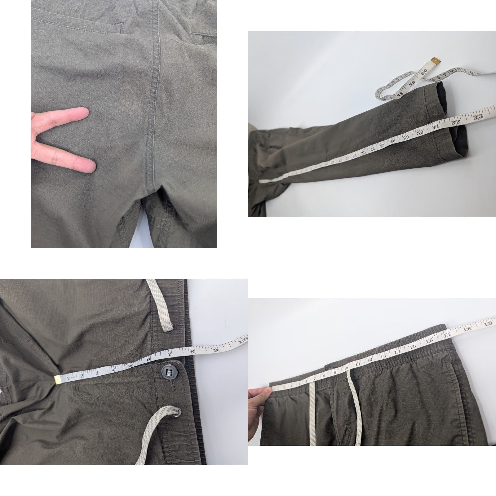 Vuori Vuori Jogger Pants Mens Large Green Ripstop Elastic Waist Travel Casual V412 Size US 33 - 8 Thumbnail