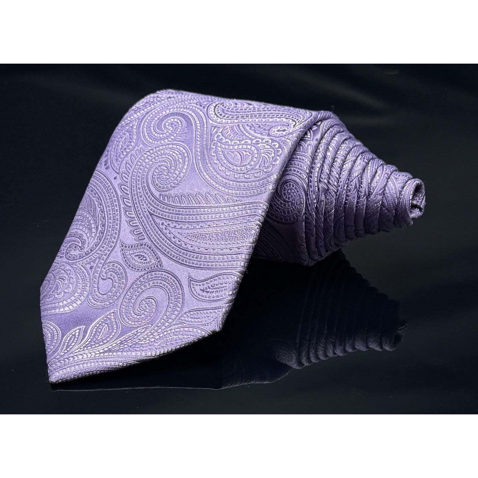 Donald Trump Donald J Trump Signature Collection Purple Paisley 58" Tie Size ONE SIZE - 5 Thumbnail