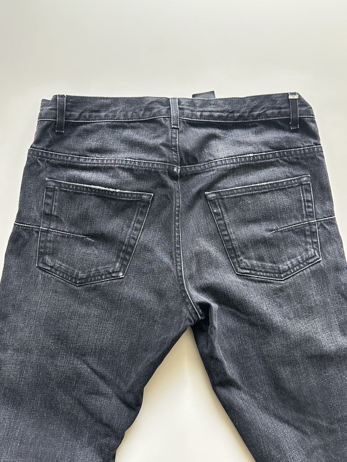 Dior Dior Homme Washed Black Distressed Denim Size US 29 - 4 Thumbnail