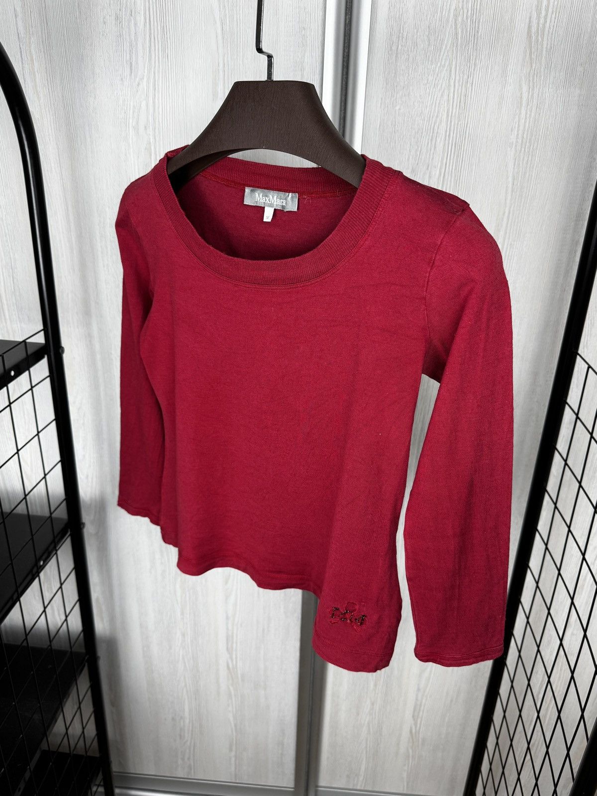 Max Mara Max Mara Red Silk Cashmere long sleeve tee shirt size M Size M / US 6-8 / IT 42-44 - 5 Thumbnail