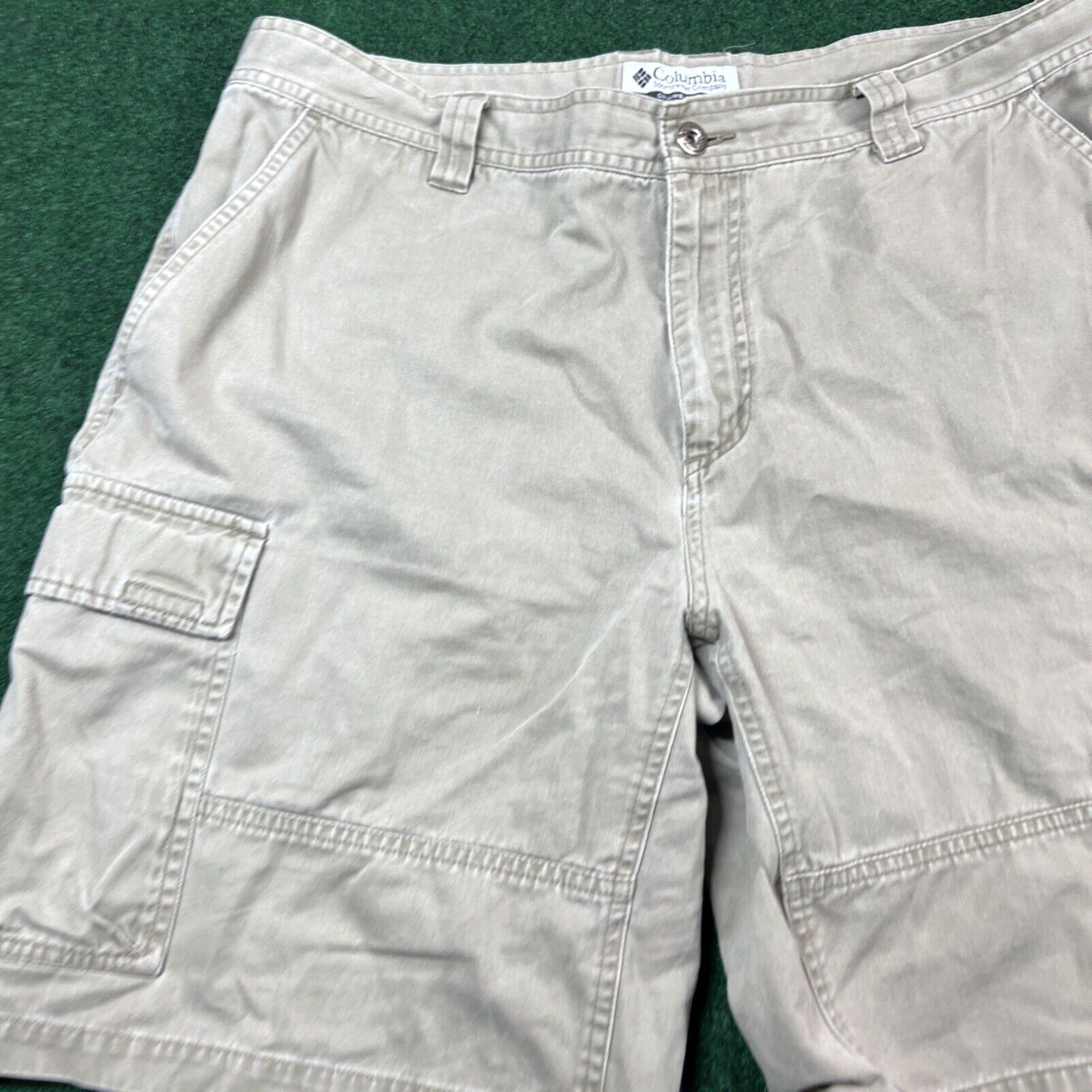 Vintage Columbia Mens Shorts Size Large Beige Fast Shipping Size US 33 - 3 Thumbnail