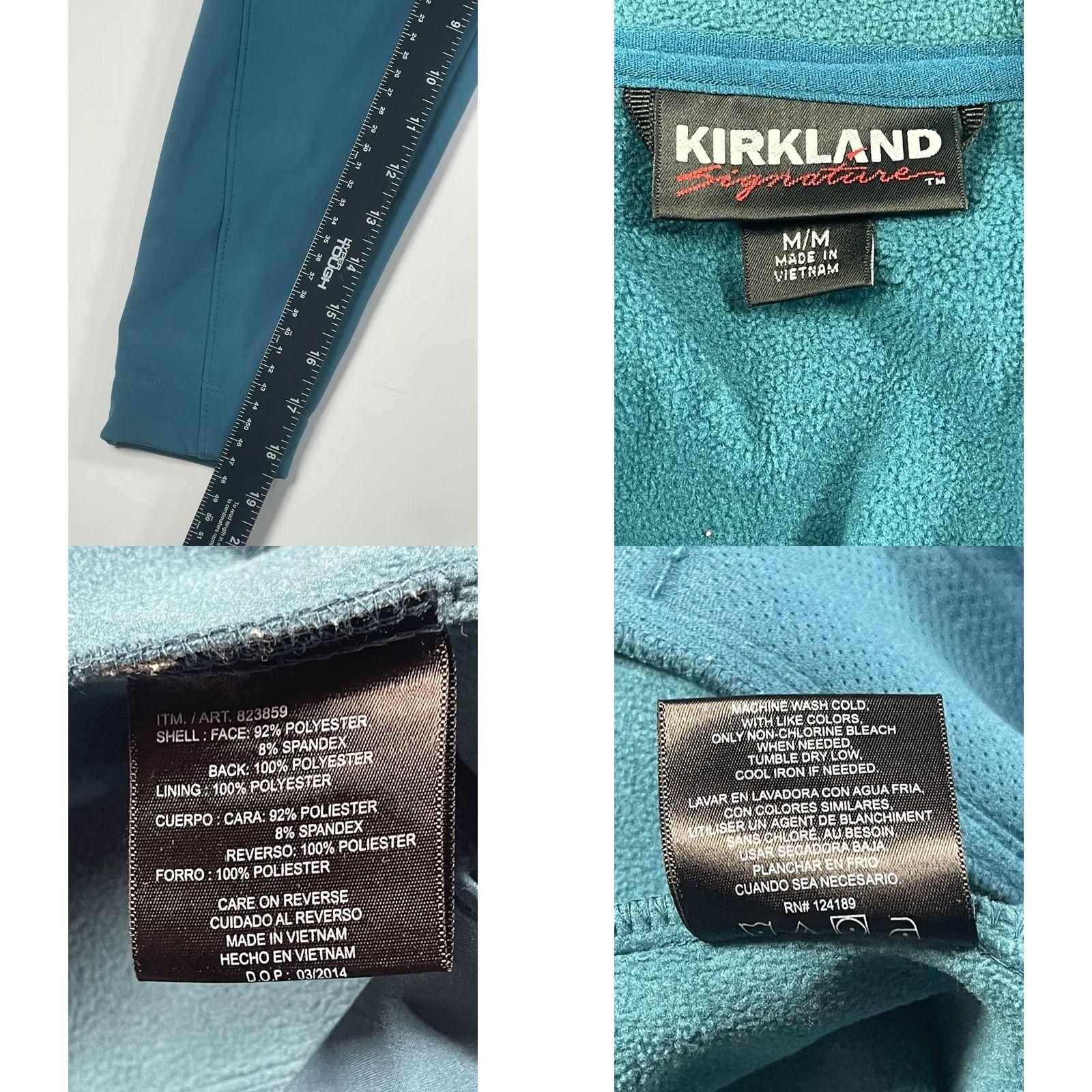 Vintage Kirkland Jacket Women’s M Blue Teal Full ZipHoodie Polyester Soft Inside Jacket/Coat Long Sleeve Zip Size M / US 6-8 / IT 42-44 - 8 Thumbnail