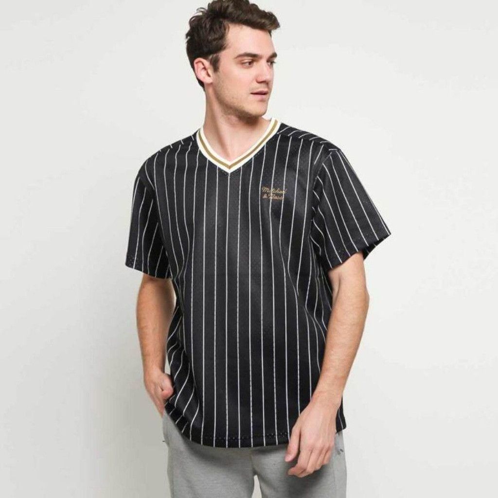 Mitchell & Ness Mitchell & Ness Basketball Essential Pinstripe Jersey Shirt Size US XL / EU 56 / 4 - 4 Thumbnail