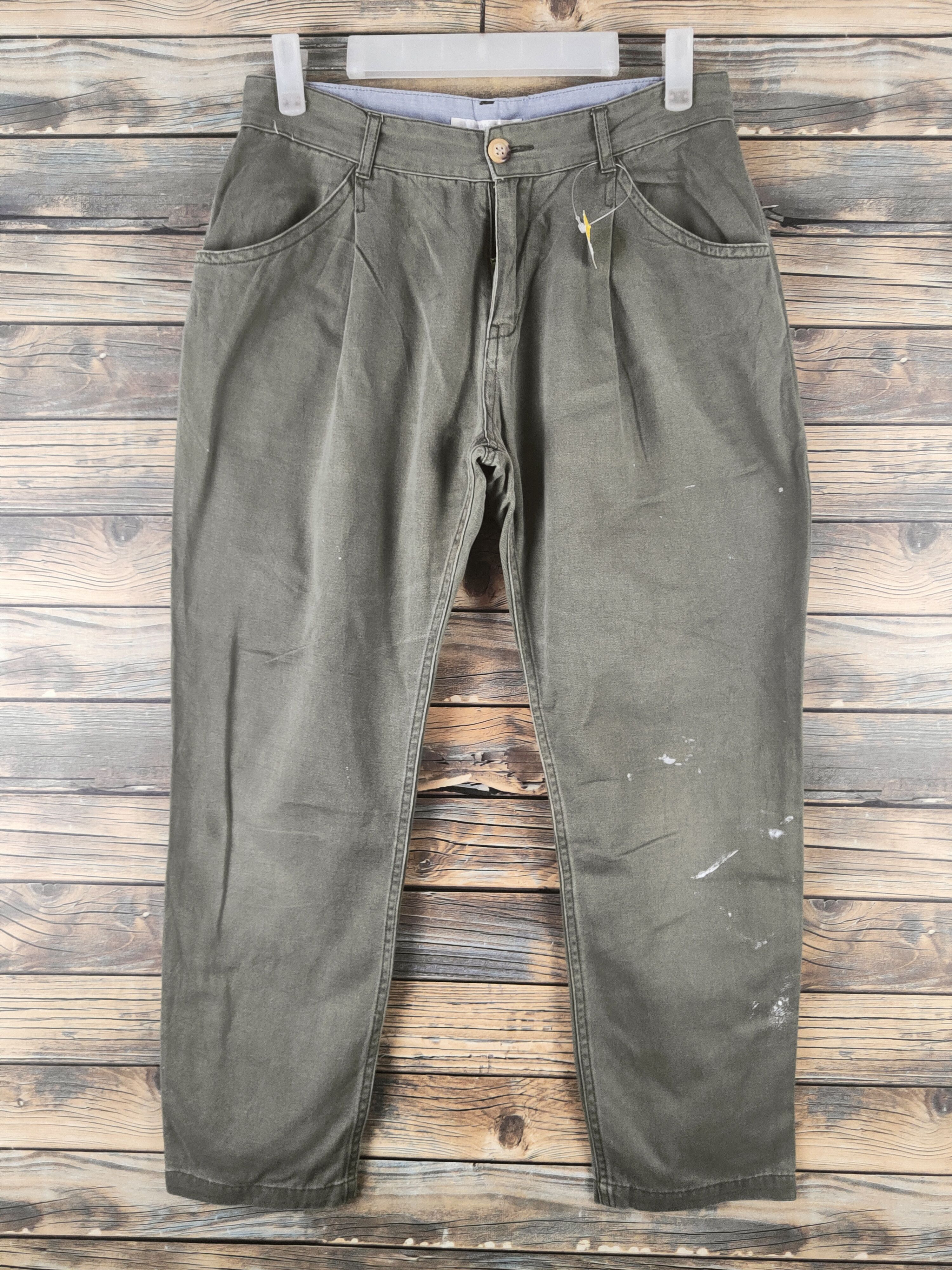 Japanese Brand DL Retro Girl Army Green Multipocket Casual Pants #46-316 Size 28" / US 6 / IT 42 - 1 Thumbnail